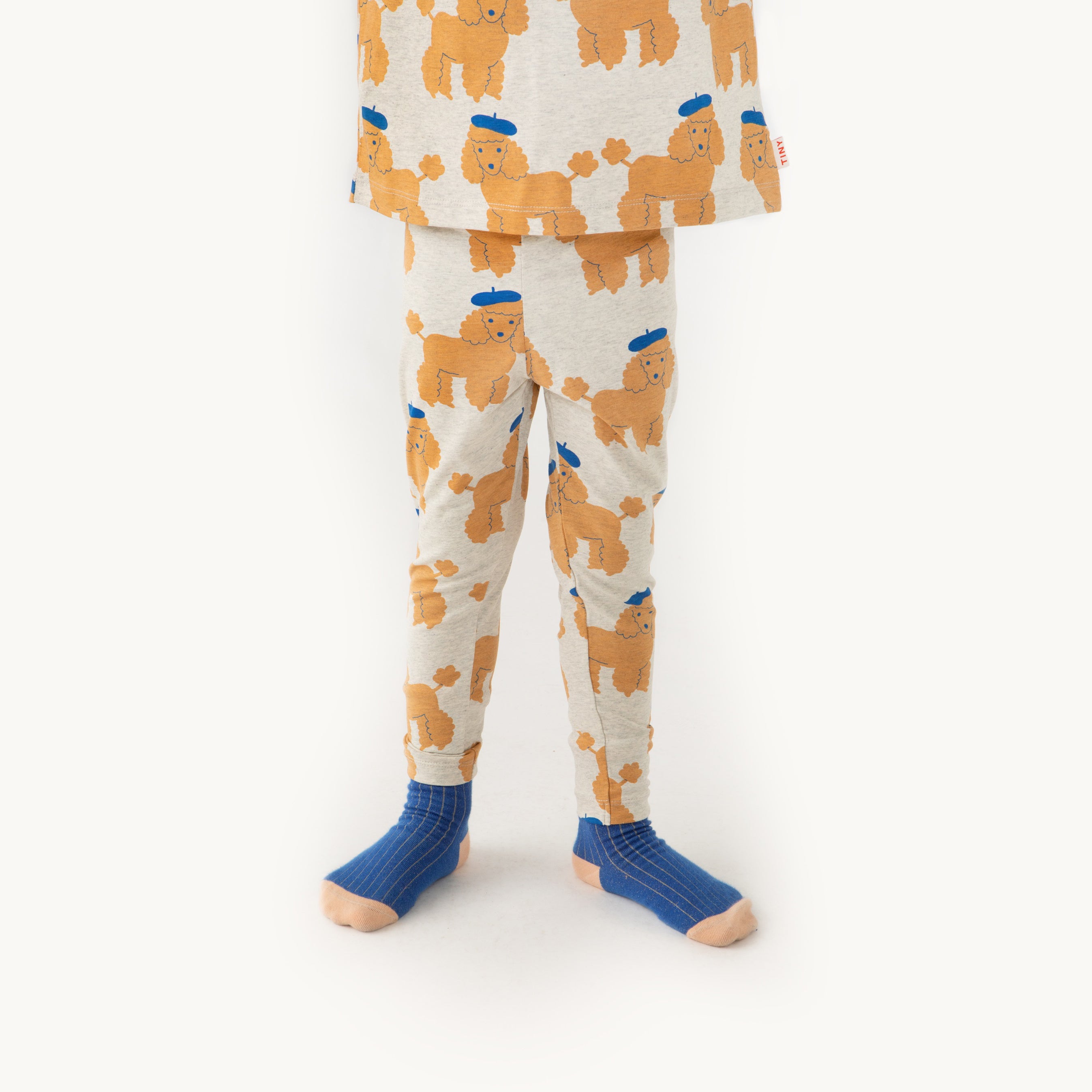 Boys & Girls Grey Printed Cotton Leggings