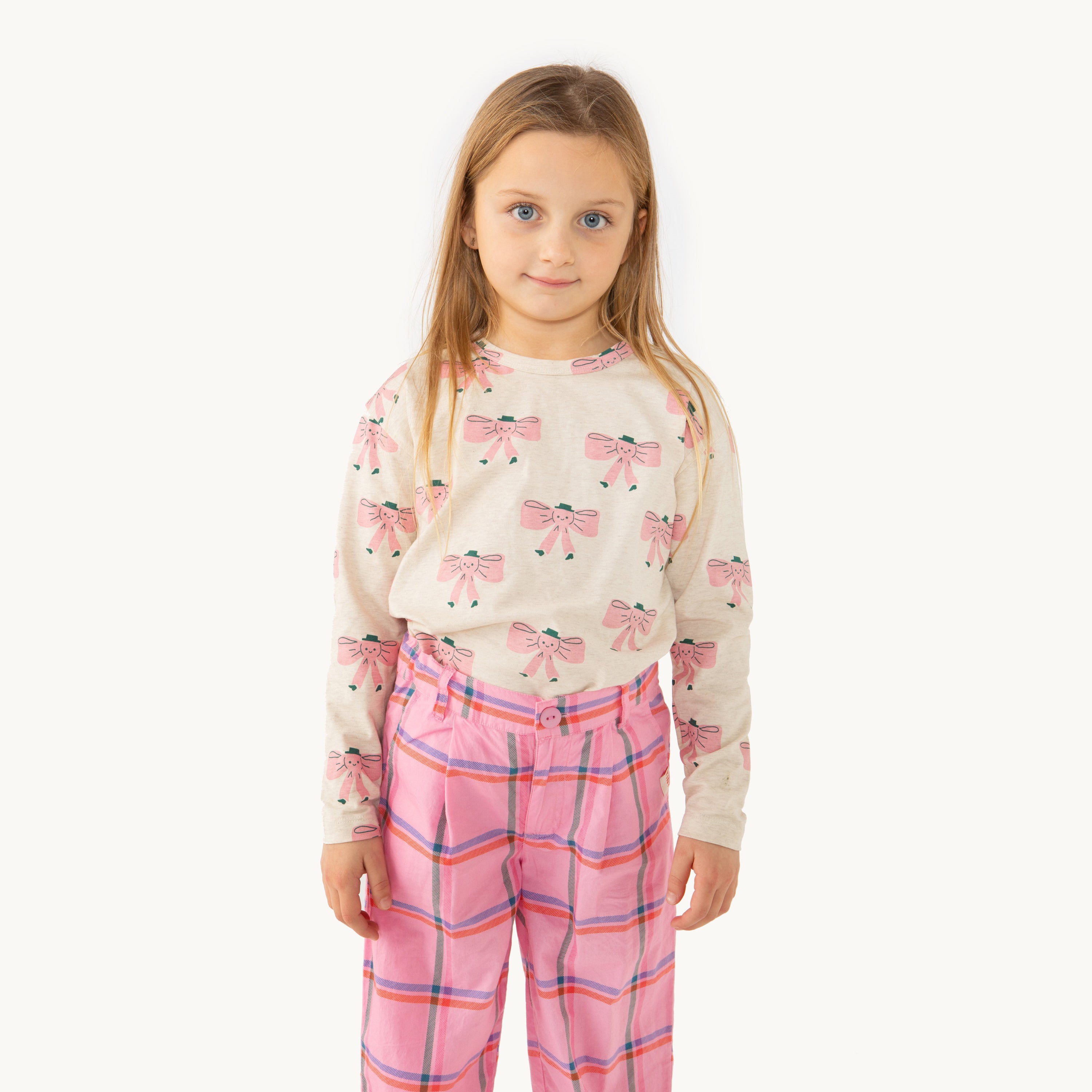 Boys & Girls Beige Printed Cotton T-Shirt