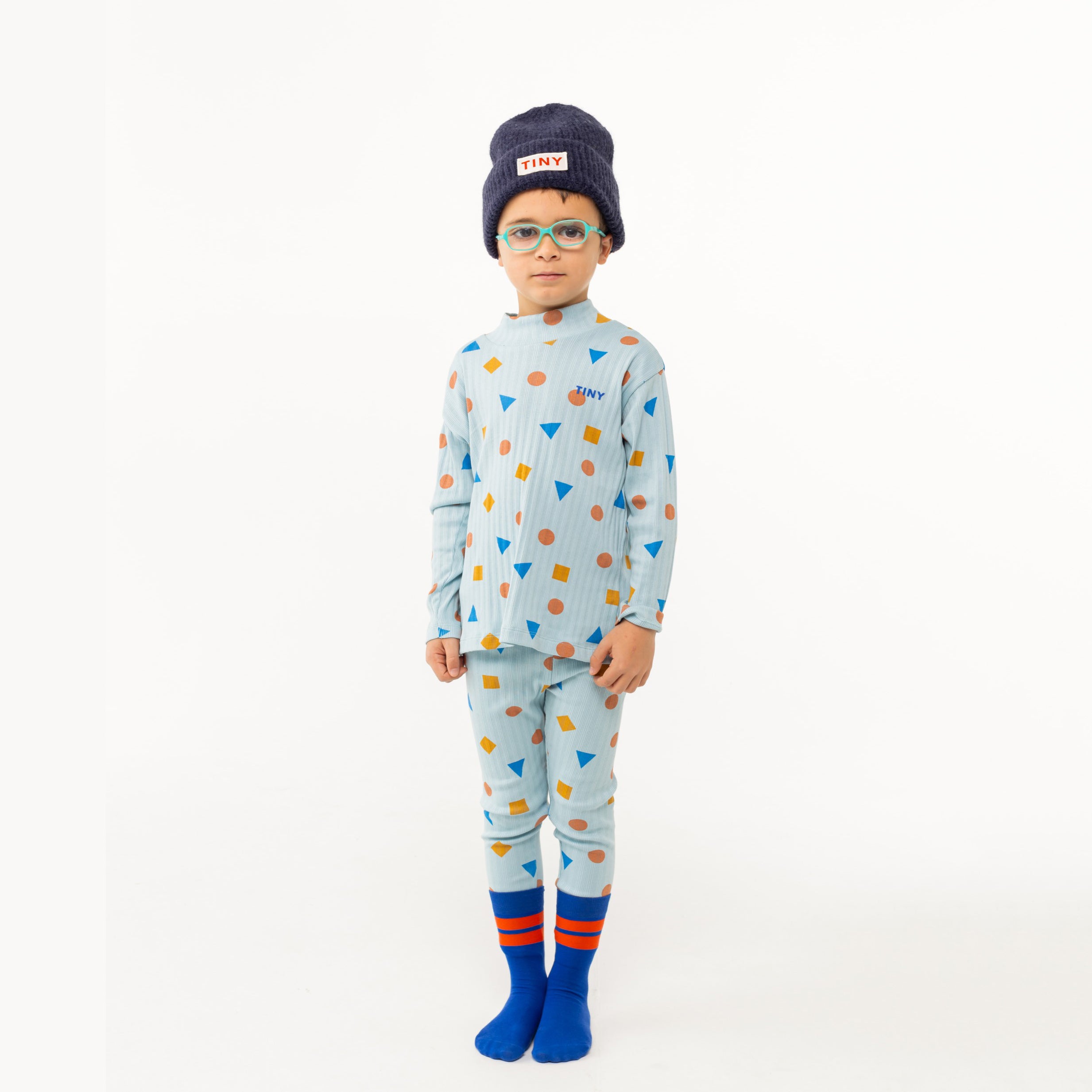 Boys & Girls Light Blue Cotton Leggings