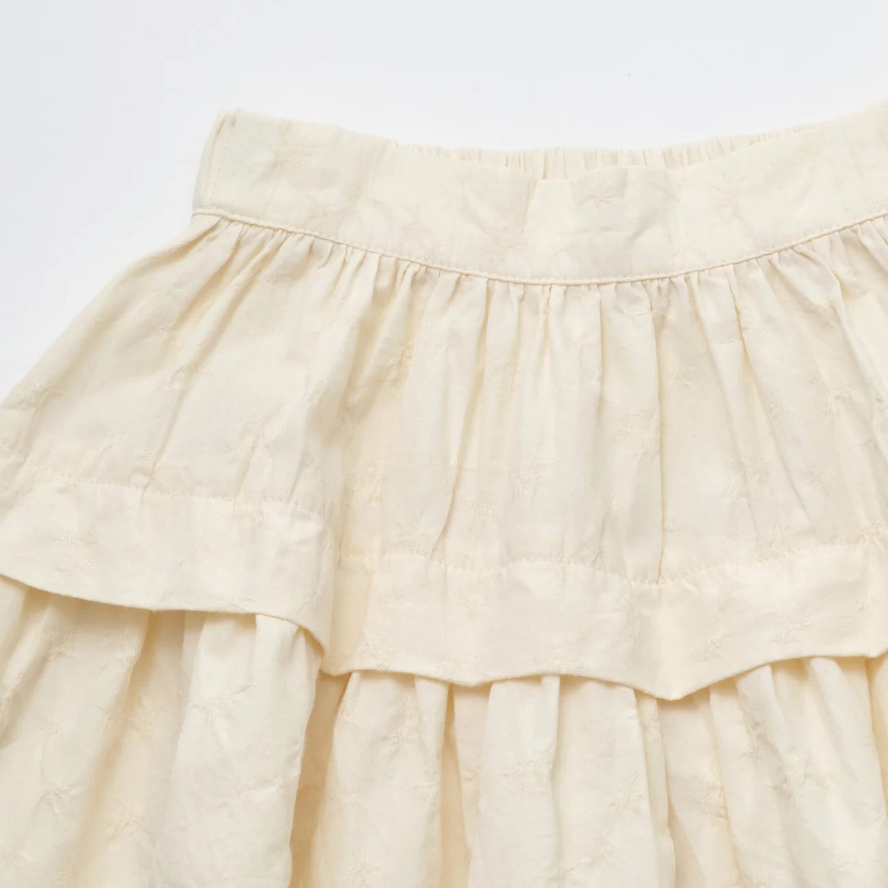 Girls Cream Cotton Skirt