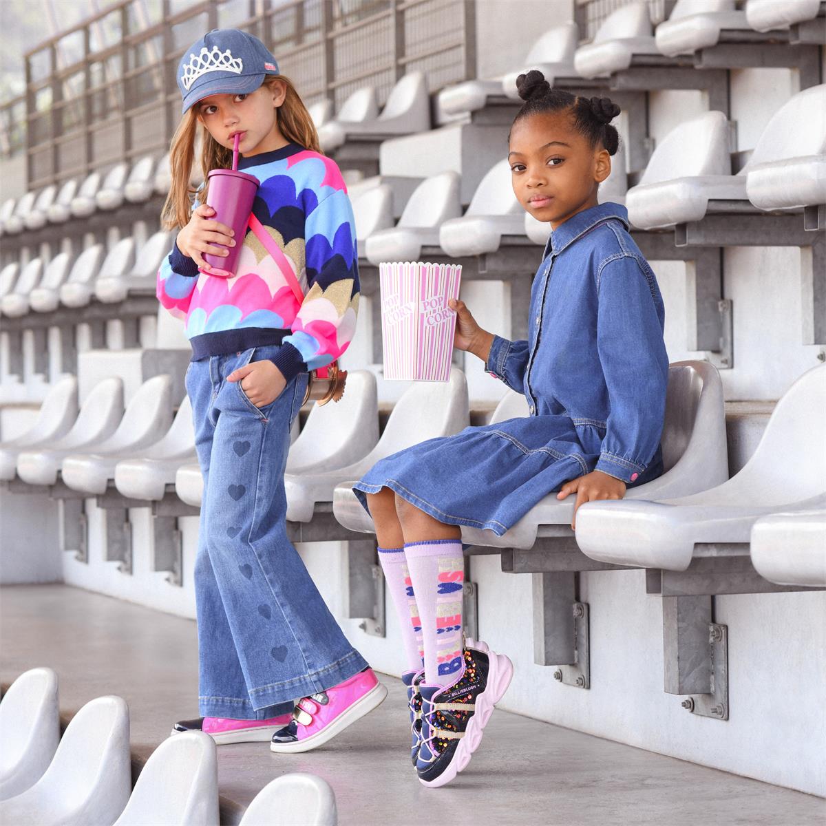 Girls Multicolor Knit Sweater