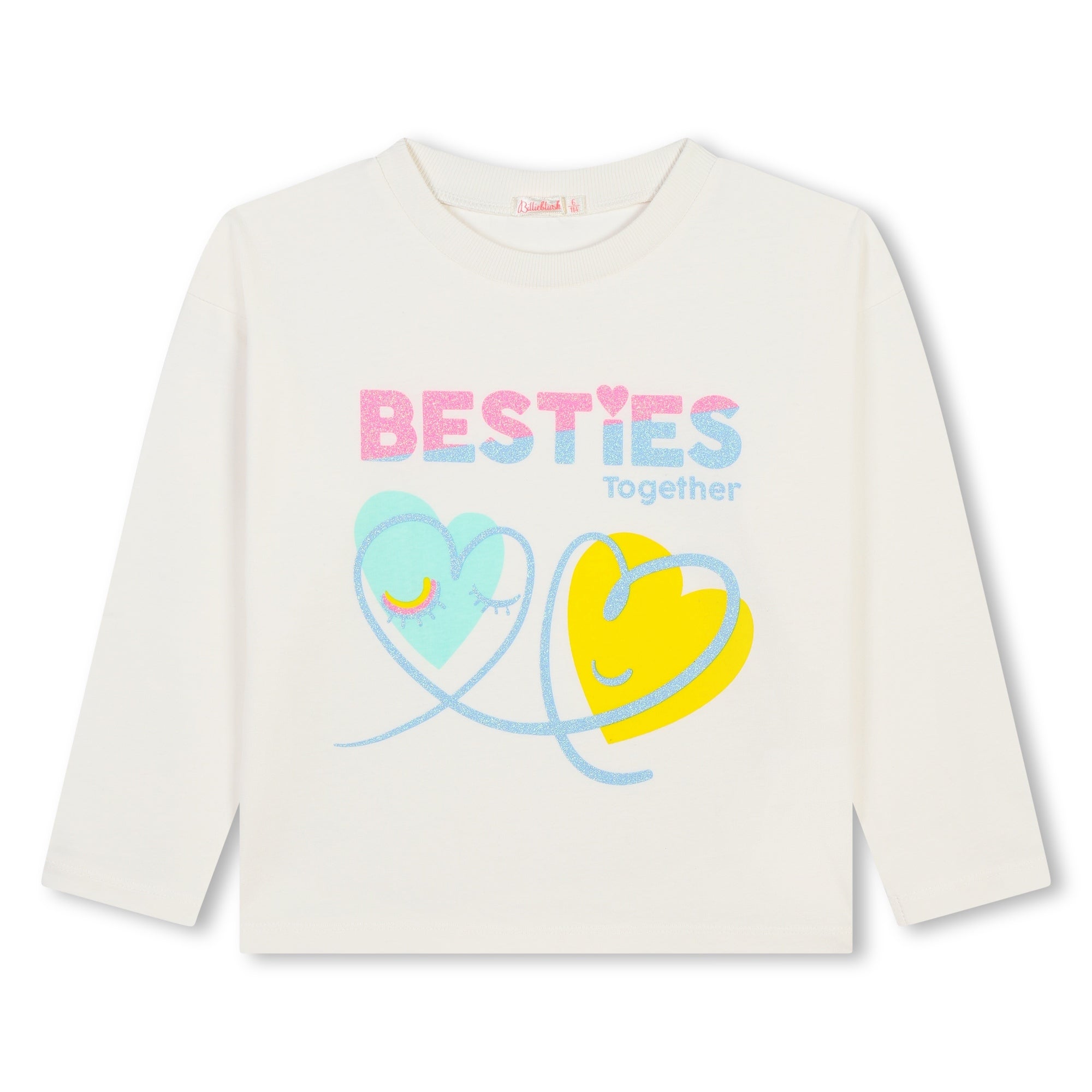 Girls White Cotton T-Shirt