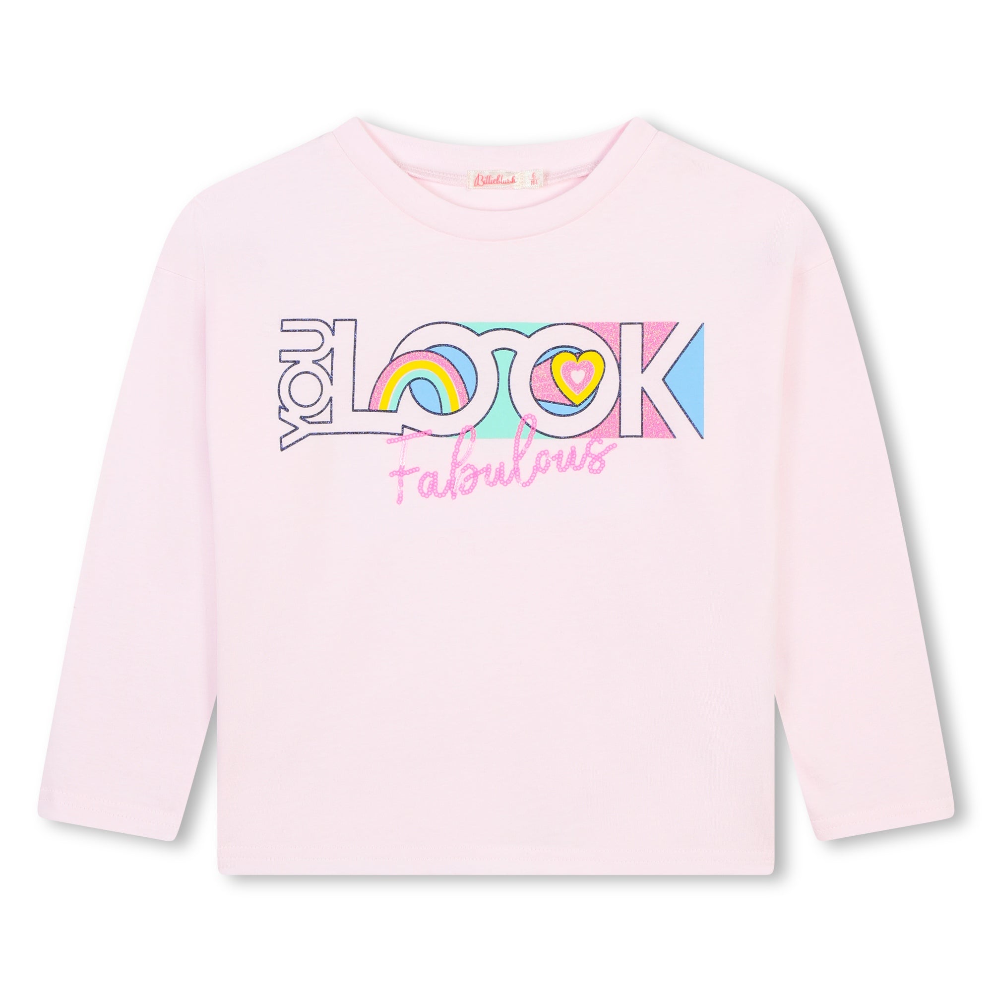 Girls Light Pink Cotton T-Shirt