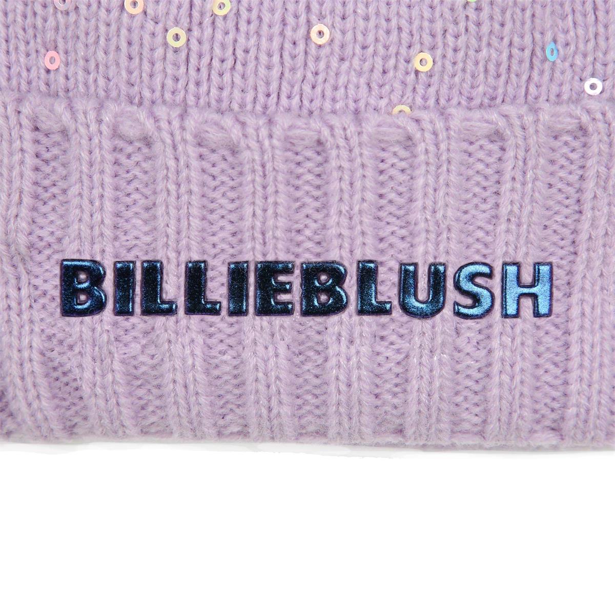 Girls Purple Sequins Knit Hat