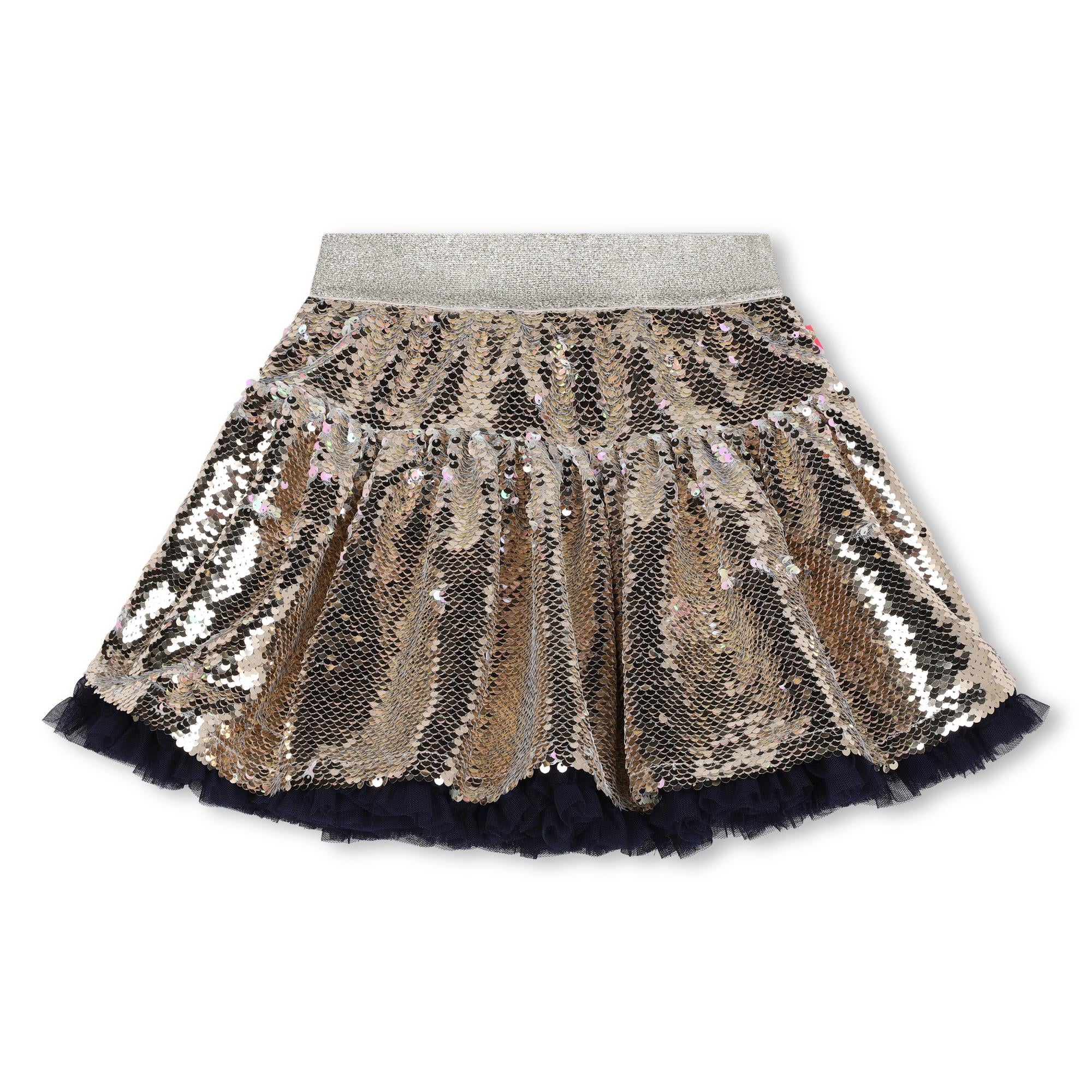 Girls Gold Sequin Skirt