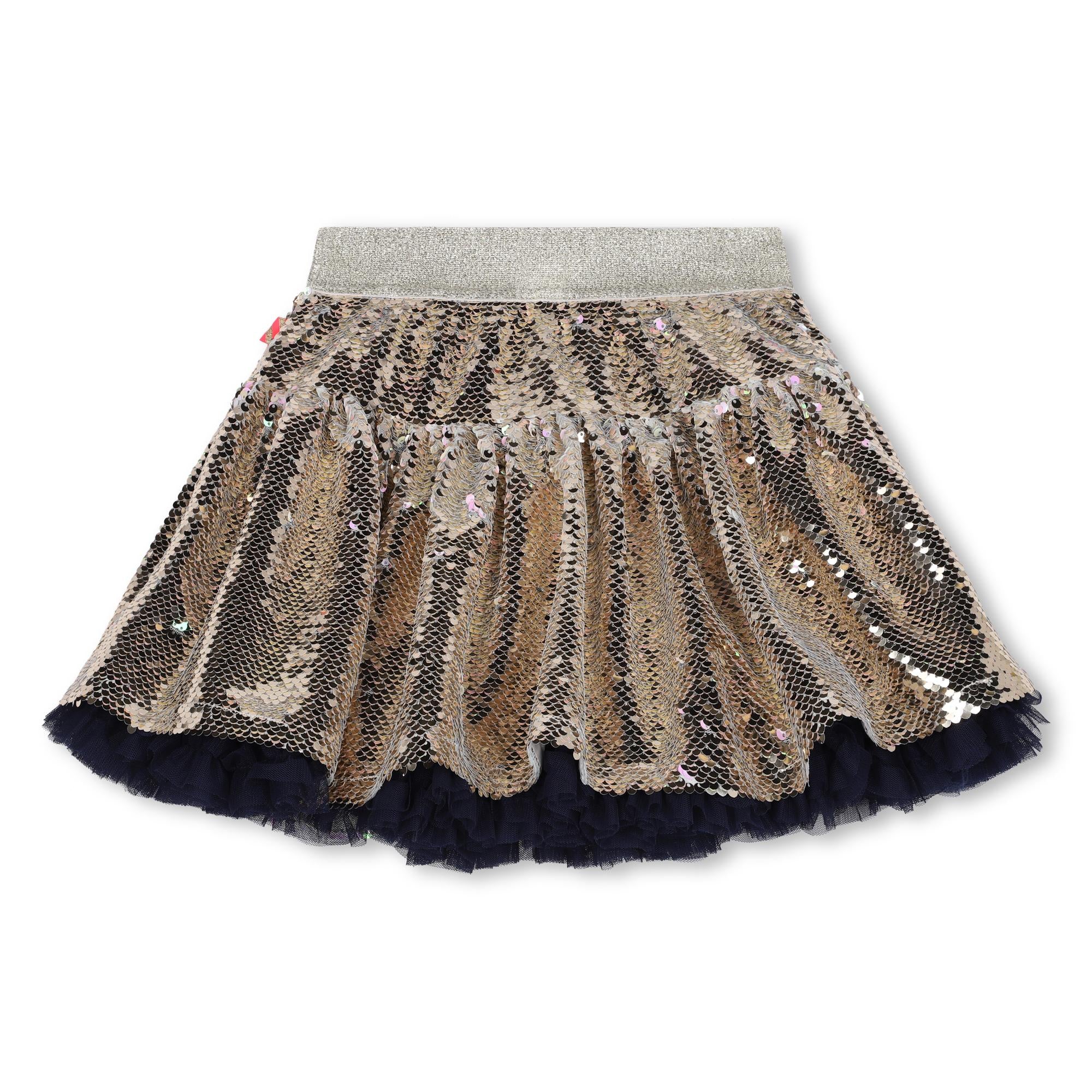 Girls Gold Sequin Skirt