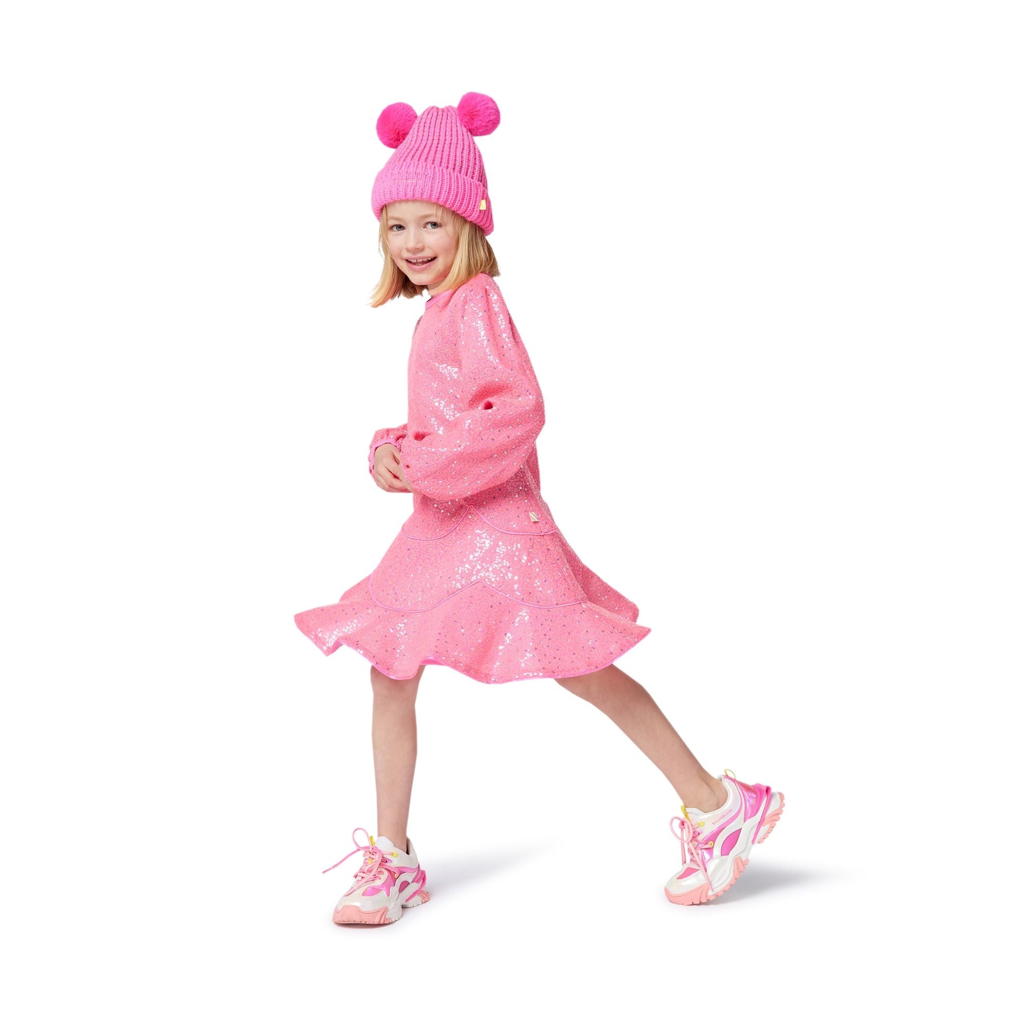 Girls Pink Sequin Dress