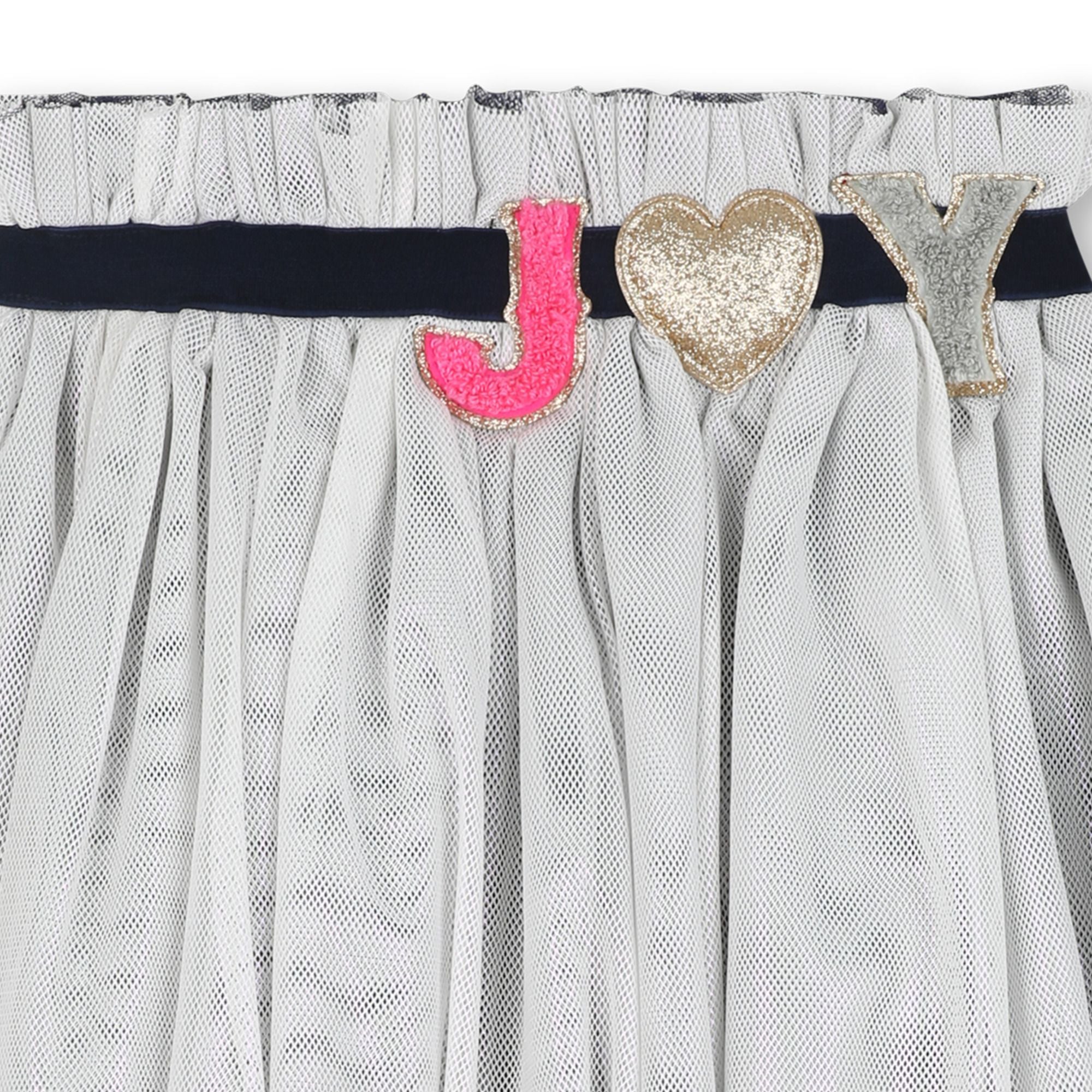 Girls Silver Tulle Skirt