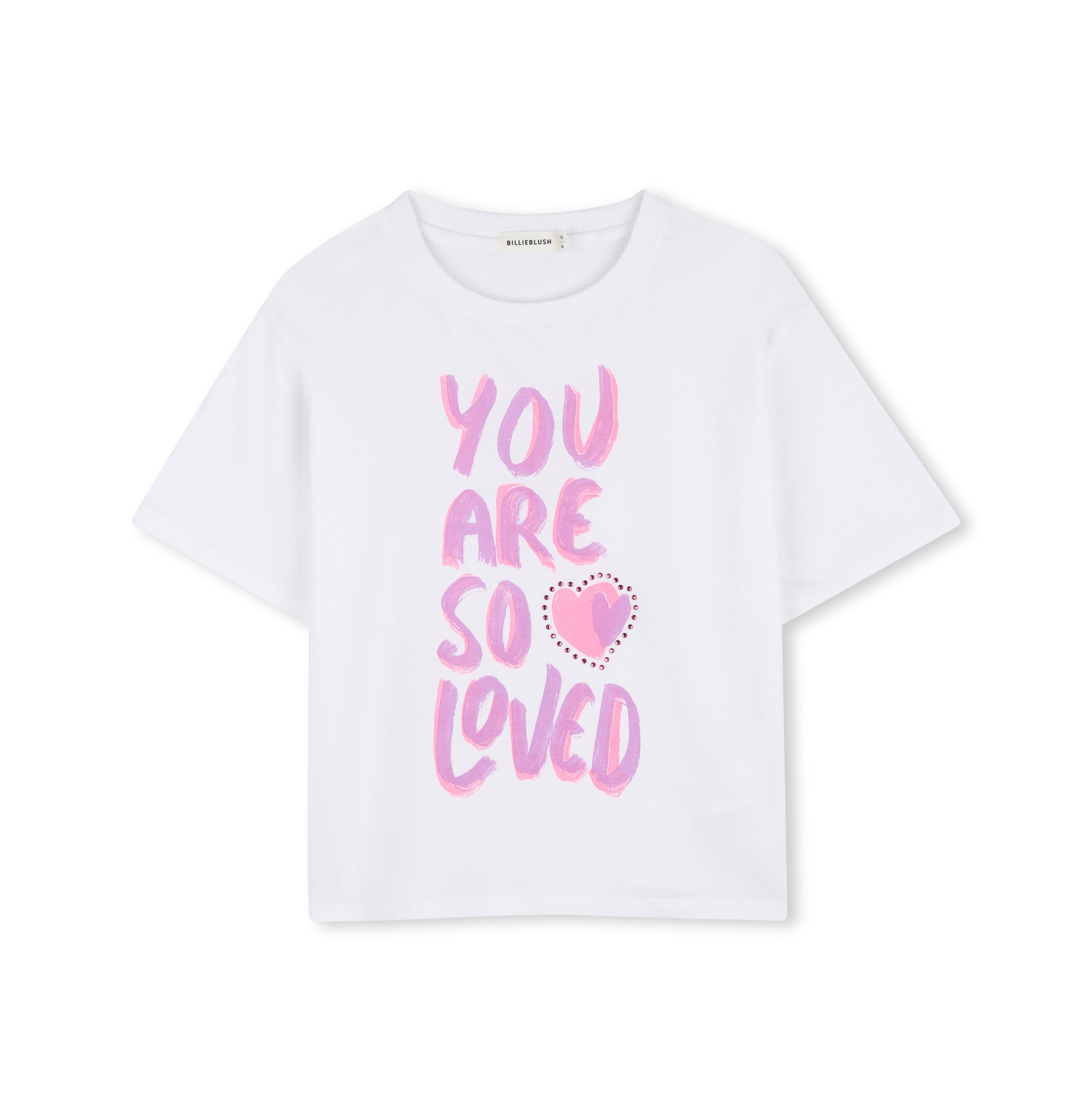 Girls White Logo Cotton T-Shirt
