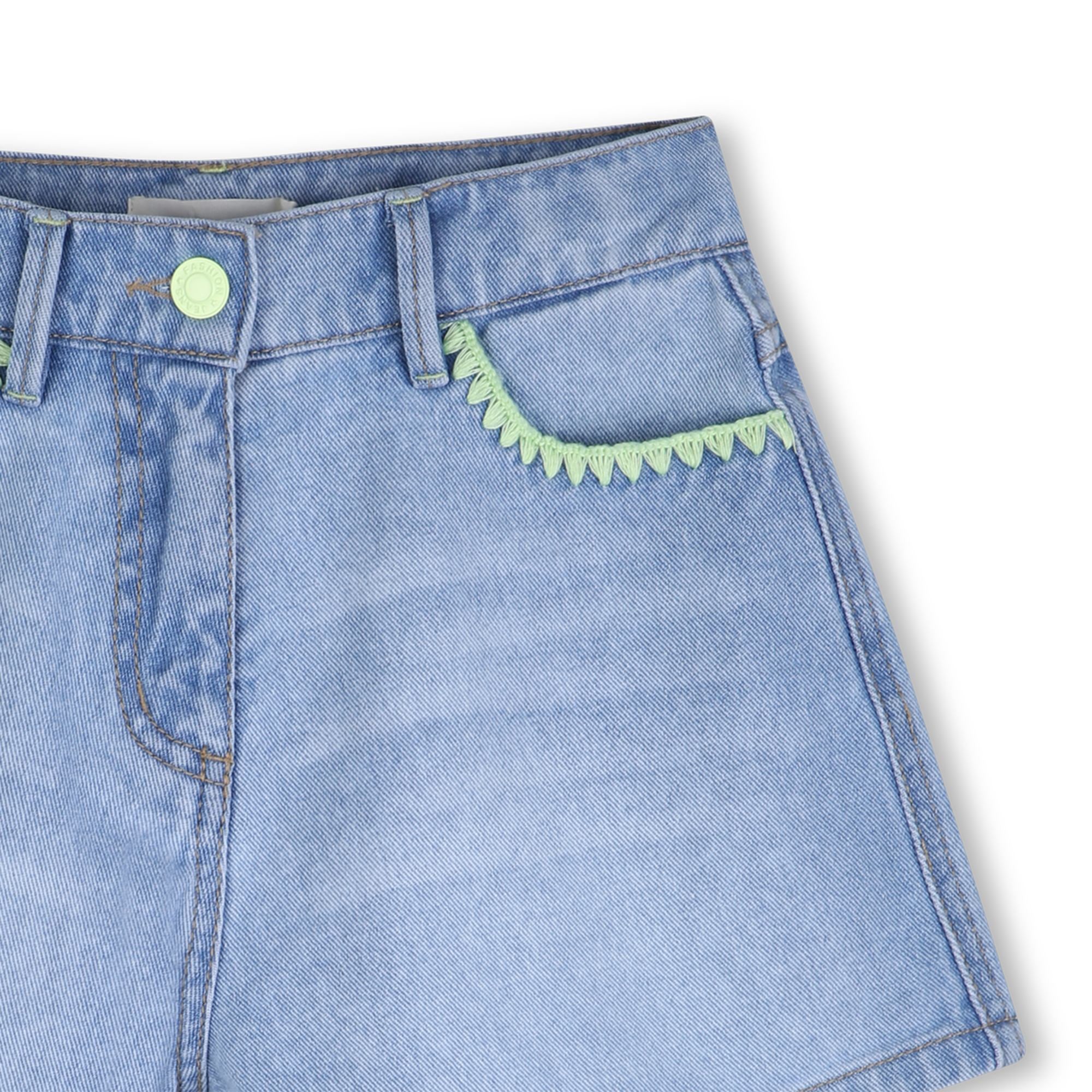 Girls Light Blue Denim Shorts