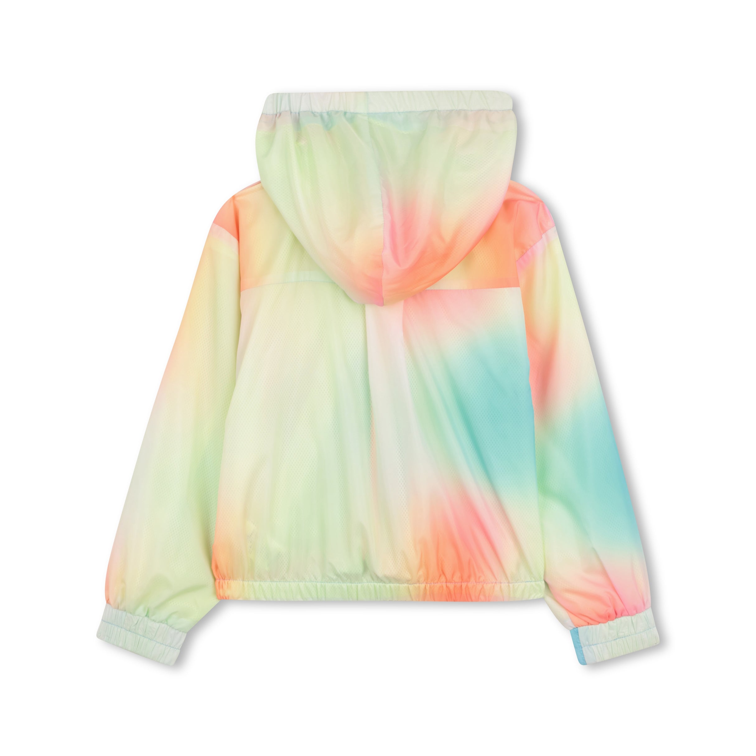 Girls Multicolor Hooded Zip-Up Jacket