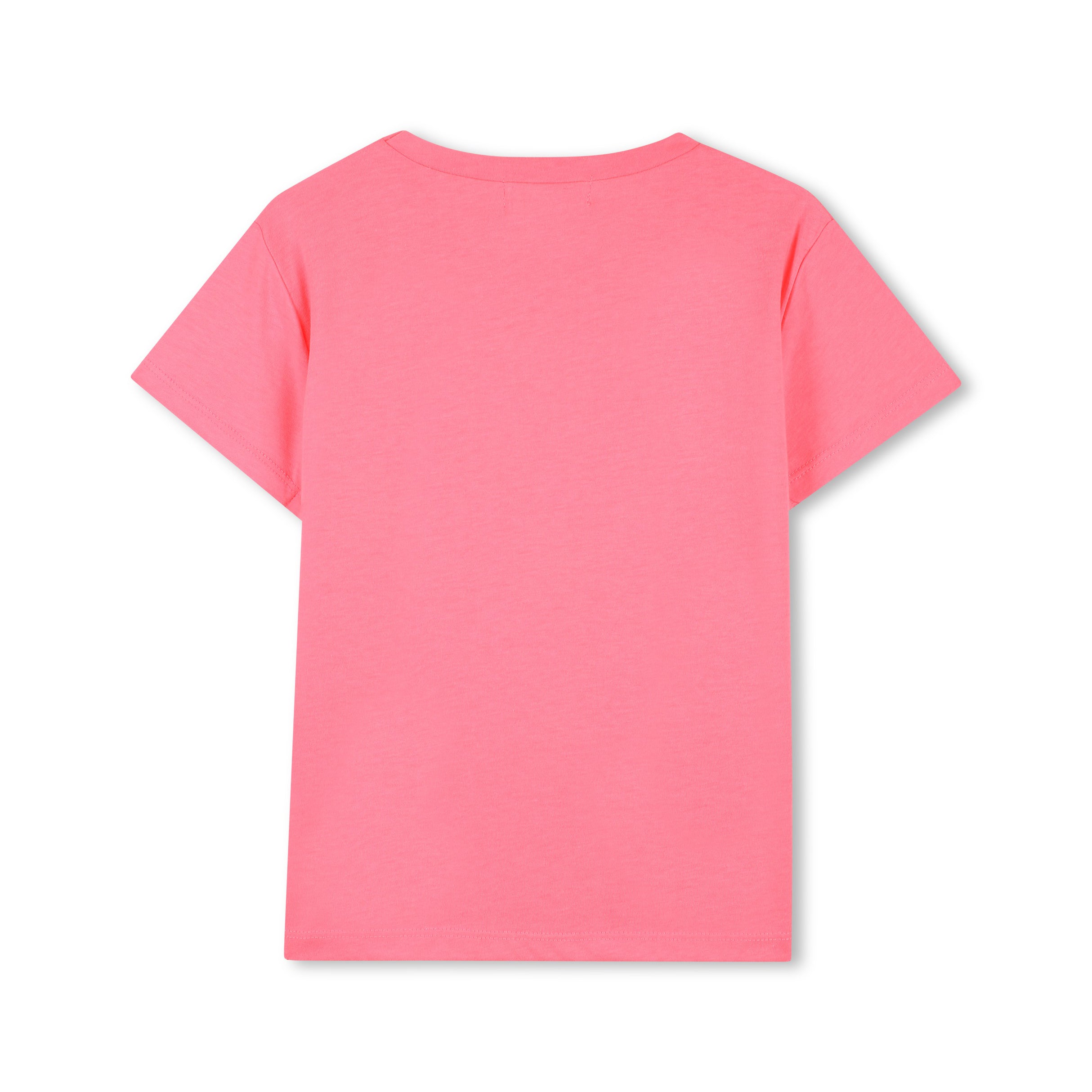 Girls Pink Sequin Cotton T-Shirt