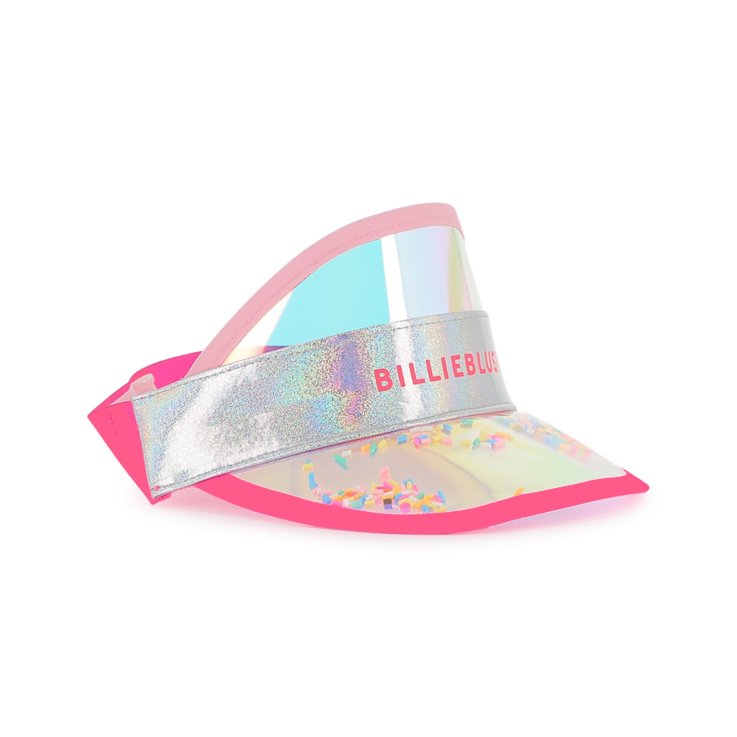 Girls Silver & Pink Transparent Sun Visor