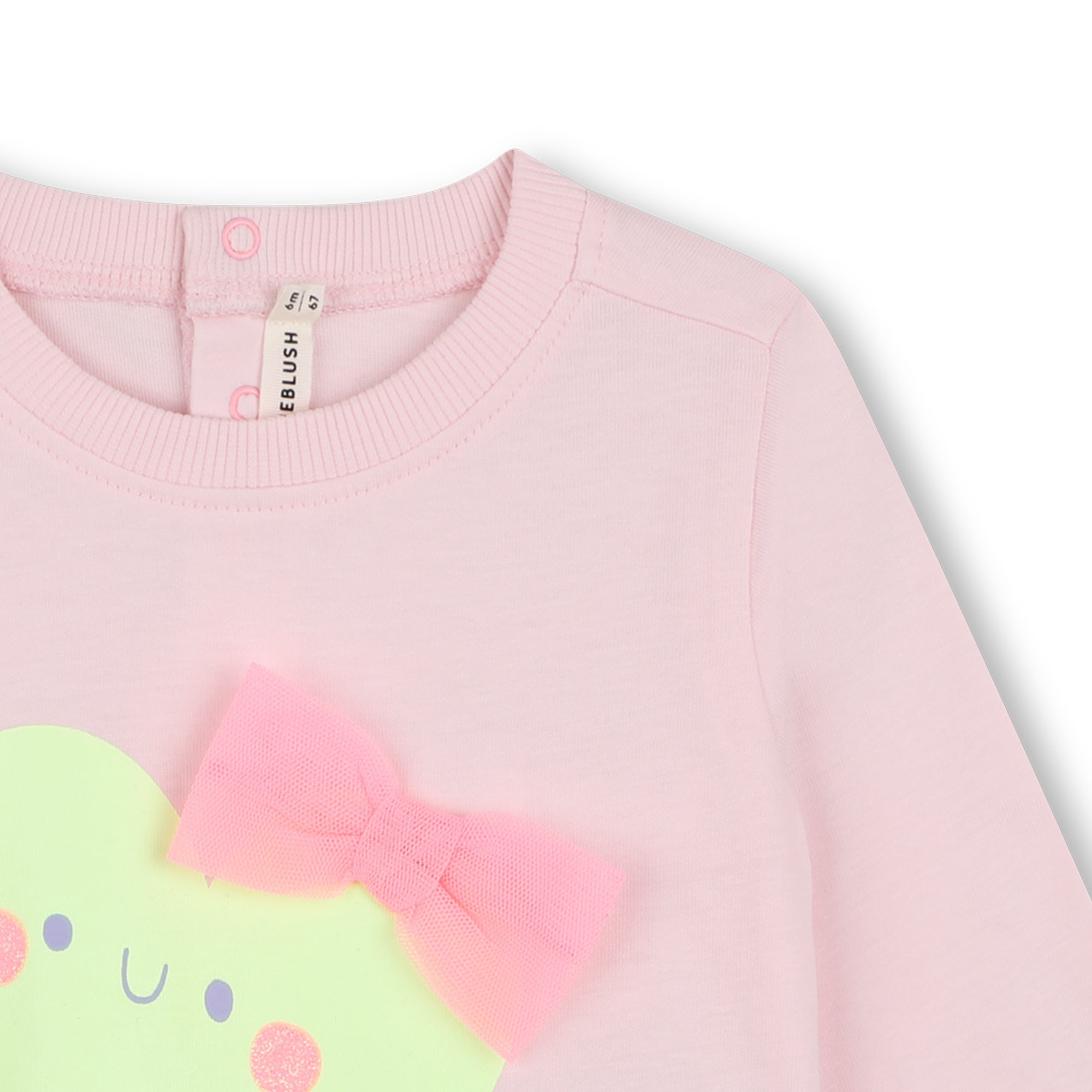 Baby Girls Light Pink Printed Cotton T-Shirt