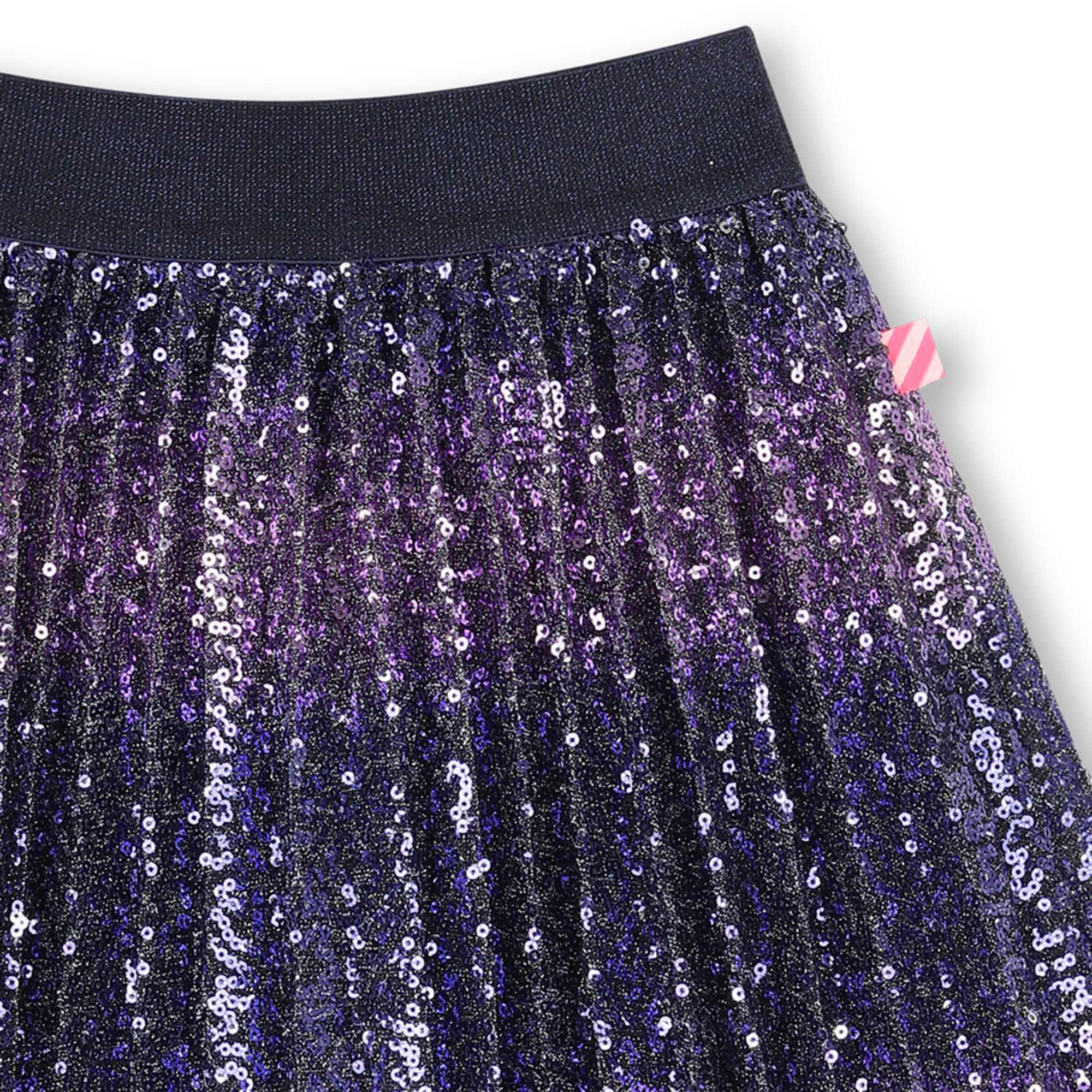 Girls Blue Purple Sequins Skirt
