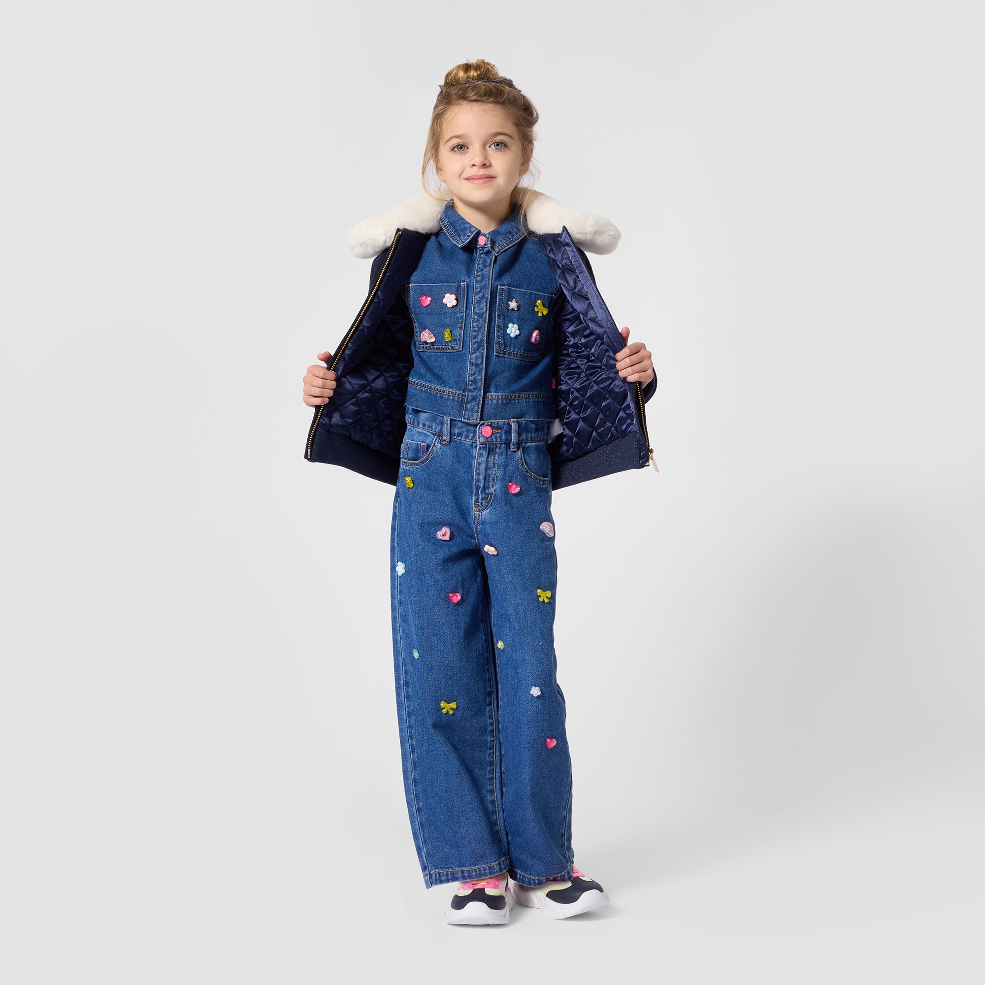 Girls Blue Denim Trousers