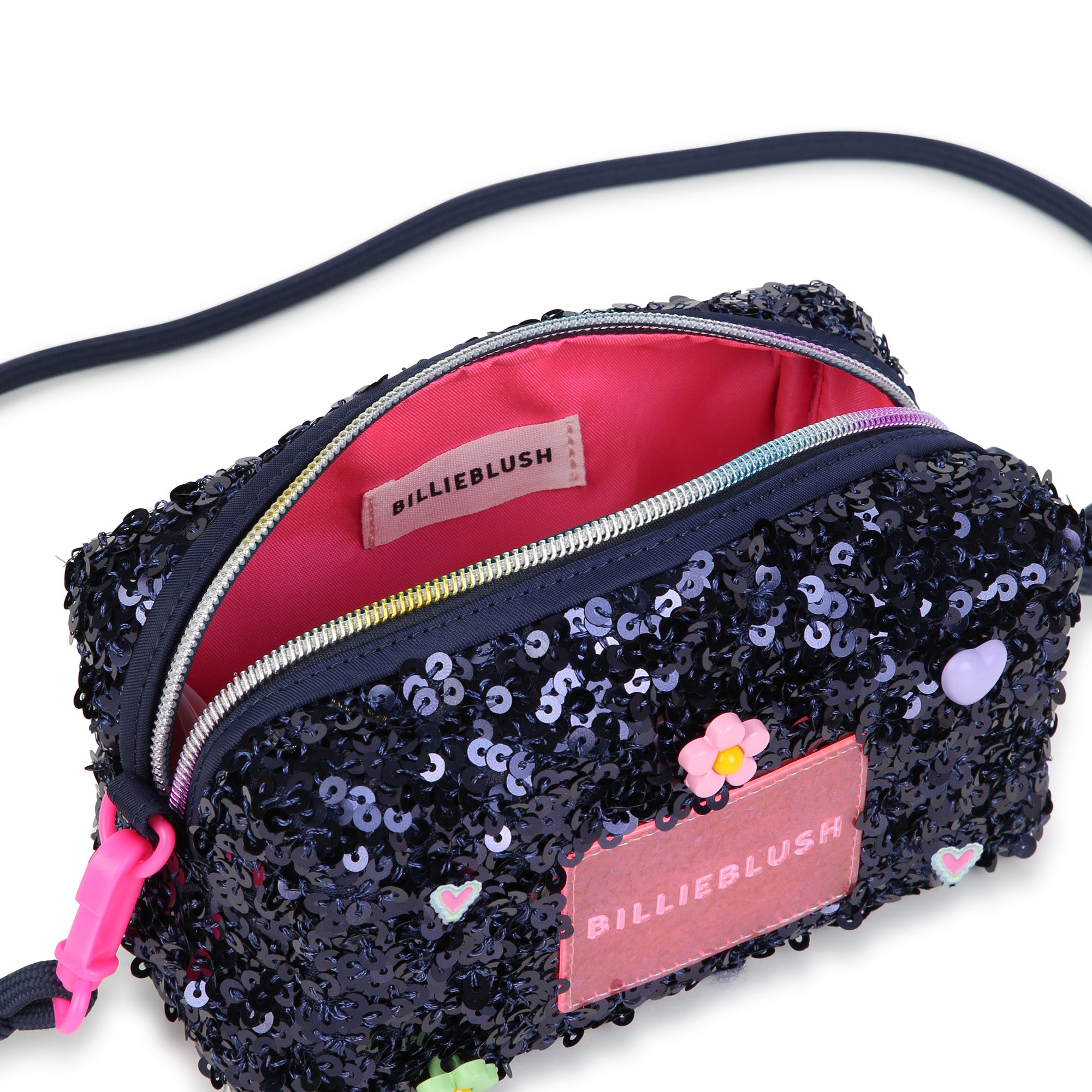Girls Dark Blue Sequins Shoulder Bag(17 x 8 x 8 cm)