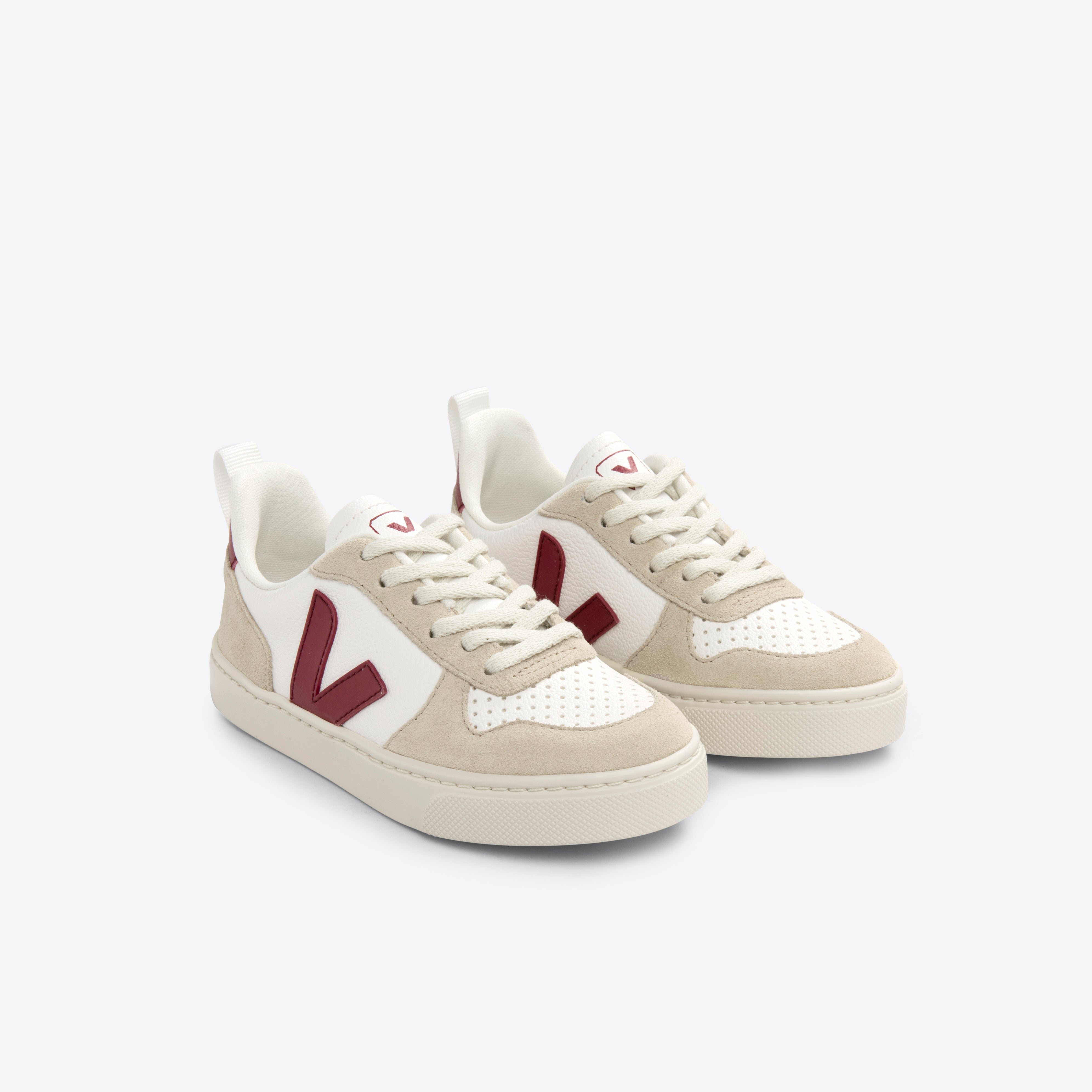 Boys & Girls White "SMALL V-10 L" Shoes