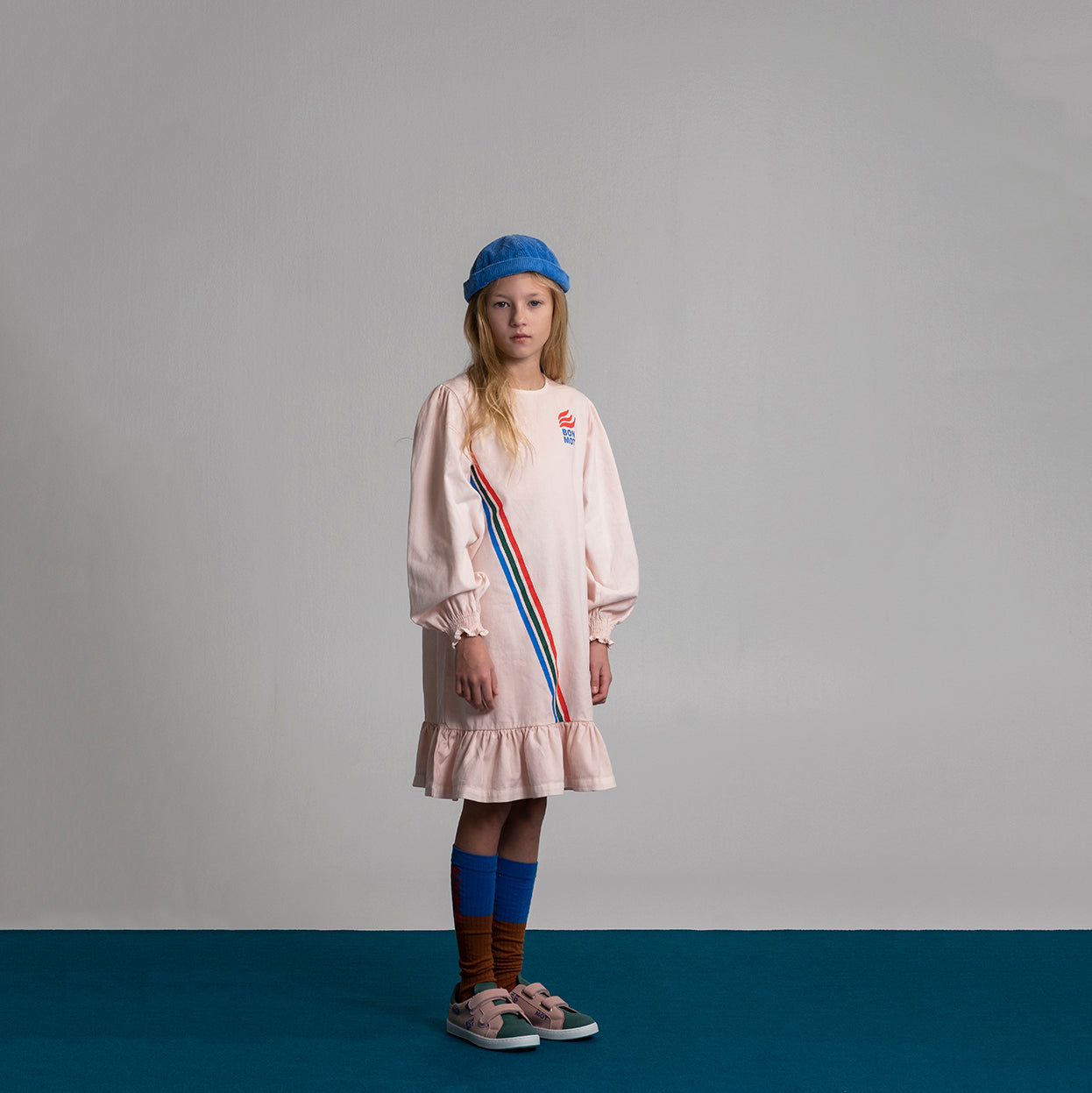 Boys & Girls Blue Corduroy Hat
