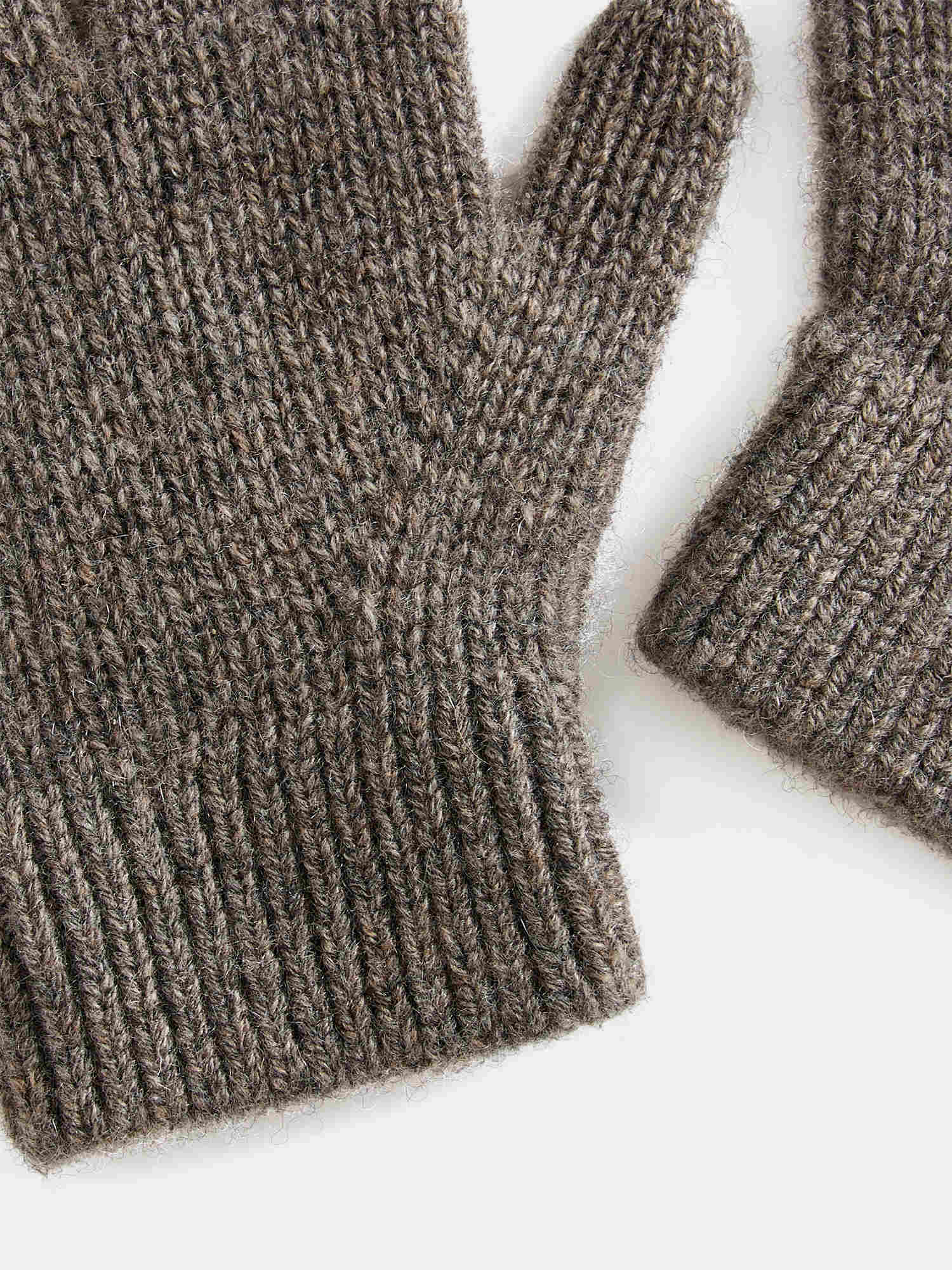 Boys Brown Cashmere Gloves