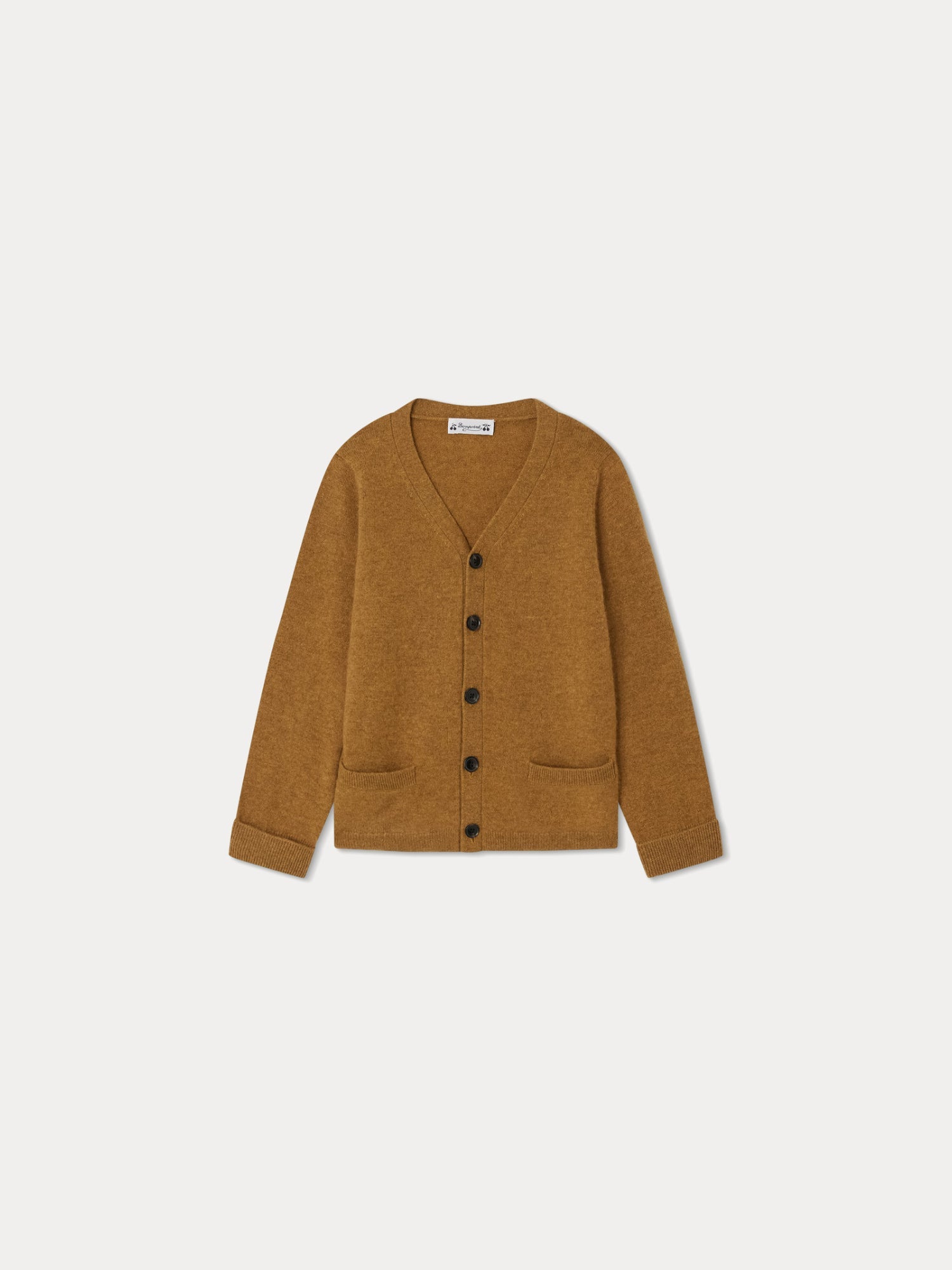 Boys Camel Cashmere Cardigan