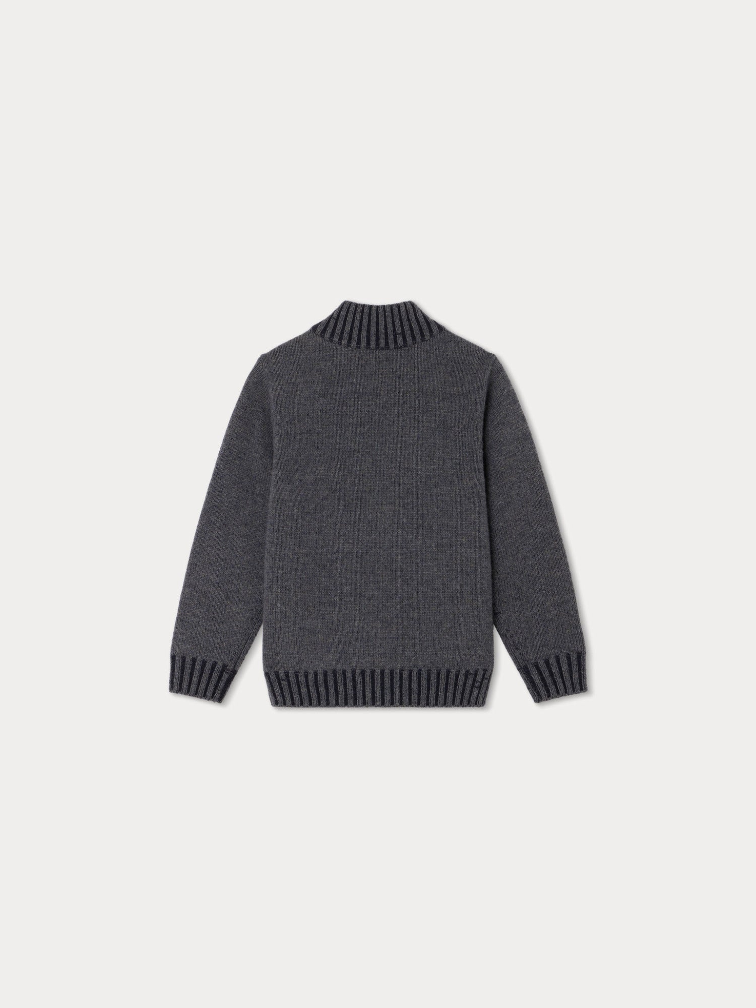Boys Grey Blue Wool Cardigan