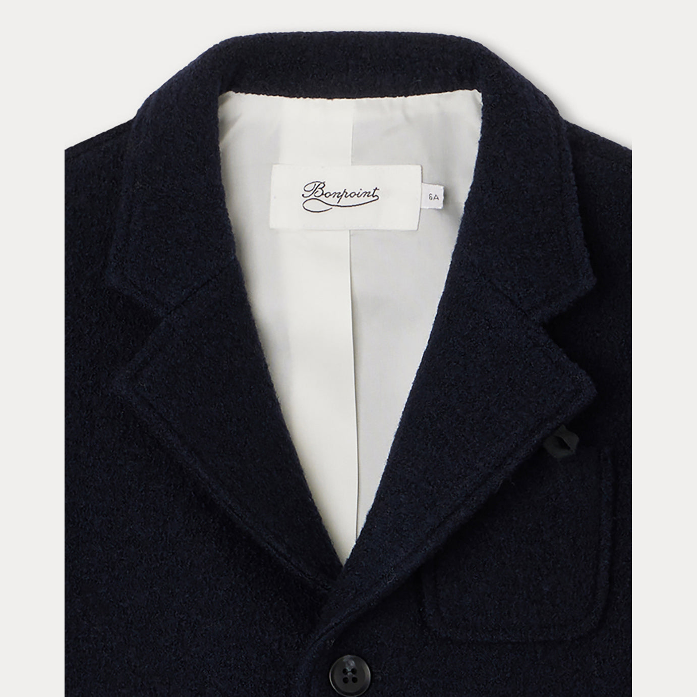 Boys Navy Wool Coat