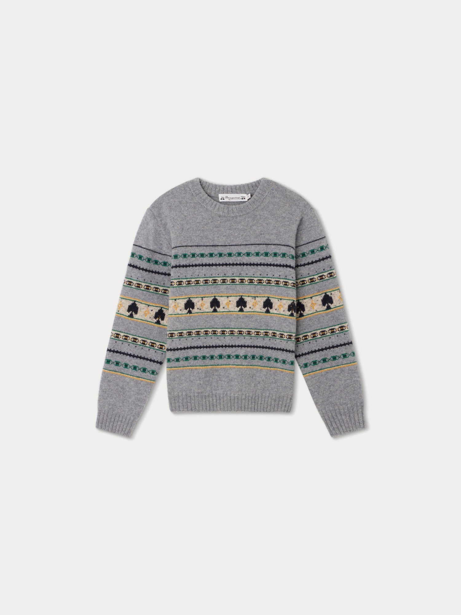 Boys Grey Wool Sweater