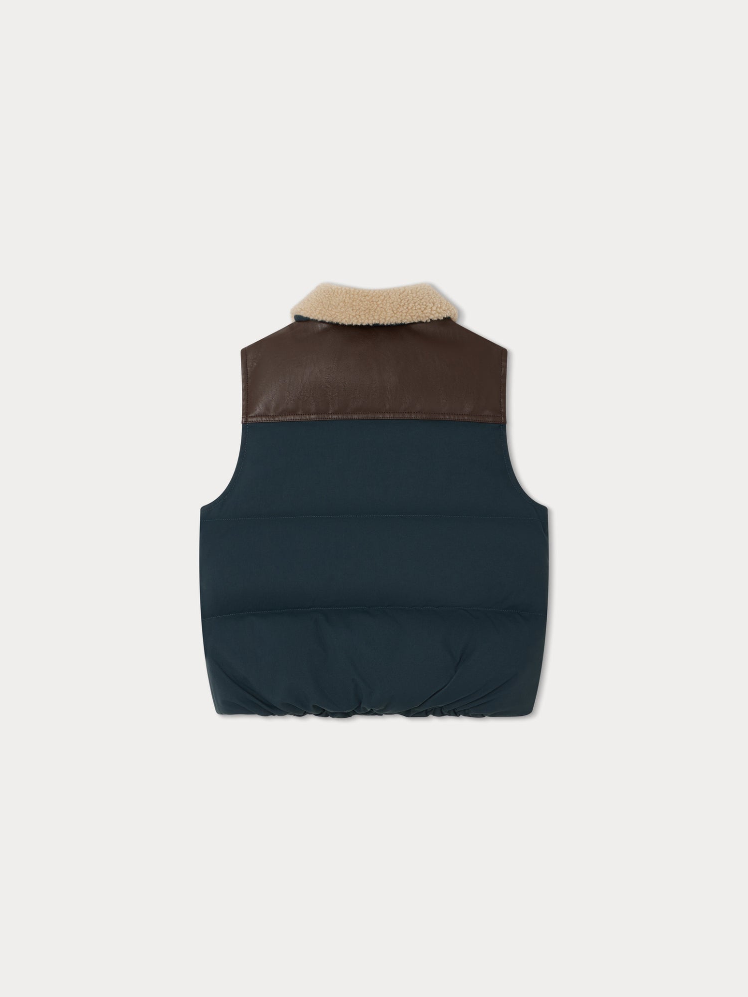 Boys Dark Green Padded Down Gilet