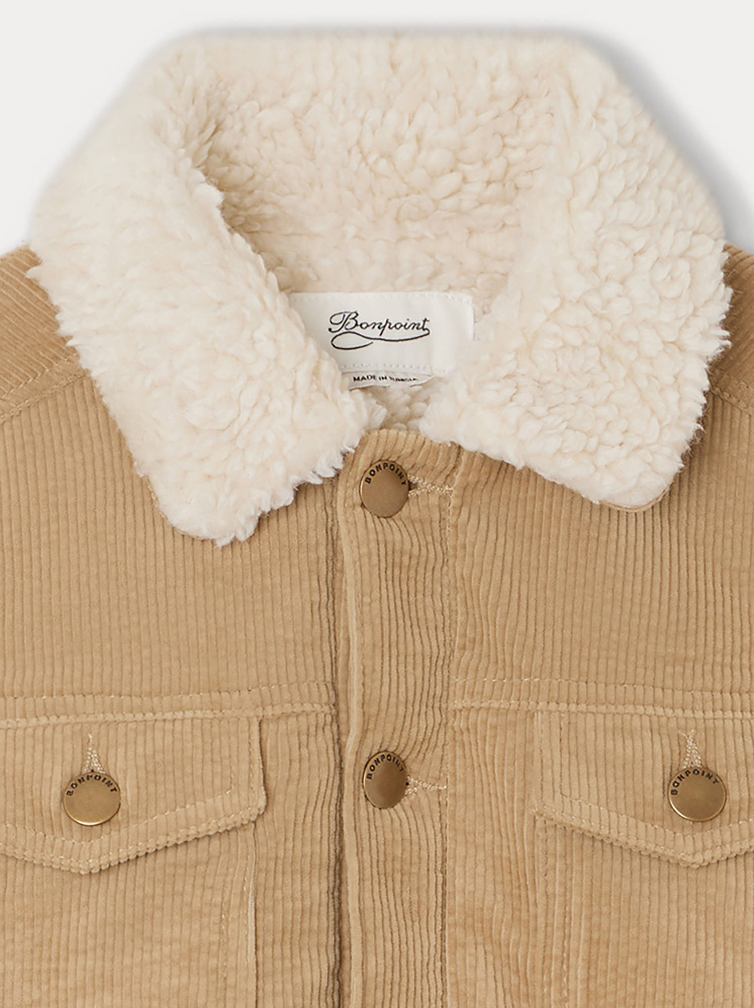 Boys Beige Corduroy Jacket