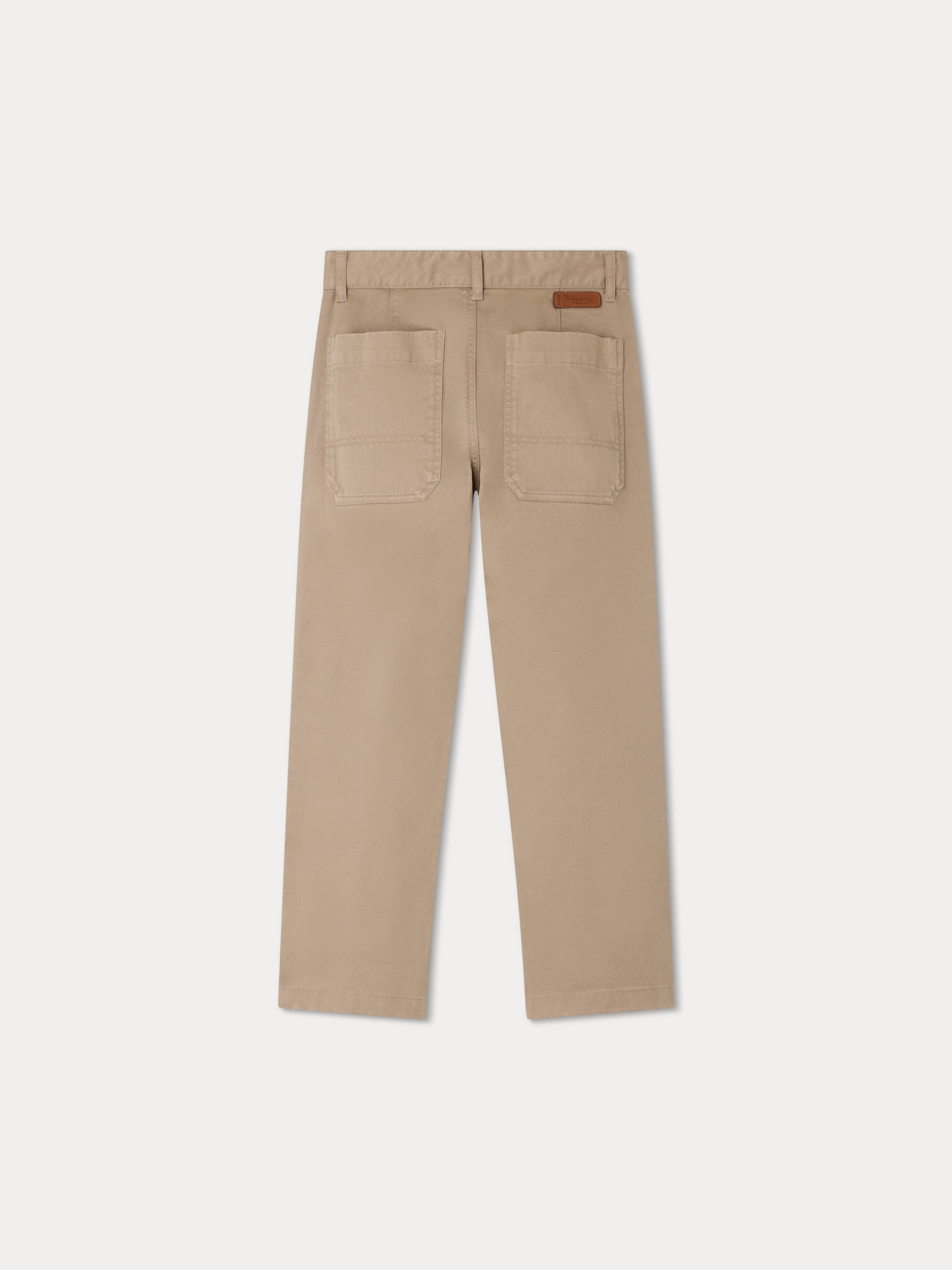Boys Beige Cotton Trousers