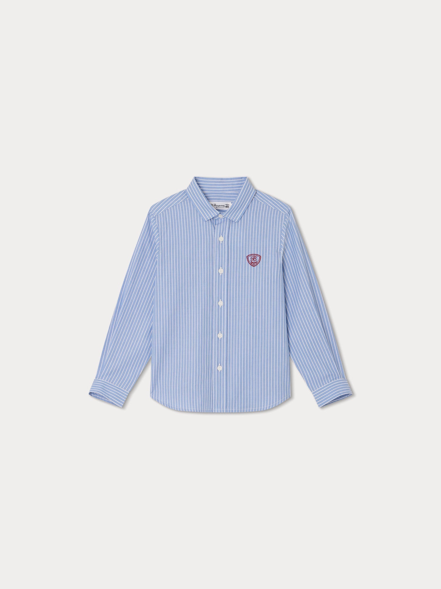 Boys Blue Stripes Cotton Shirt