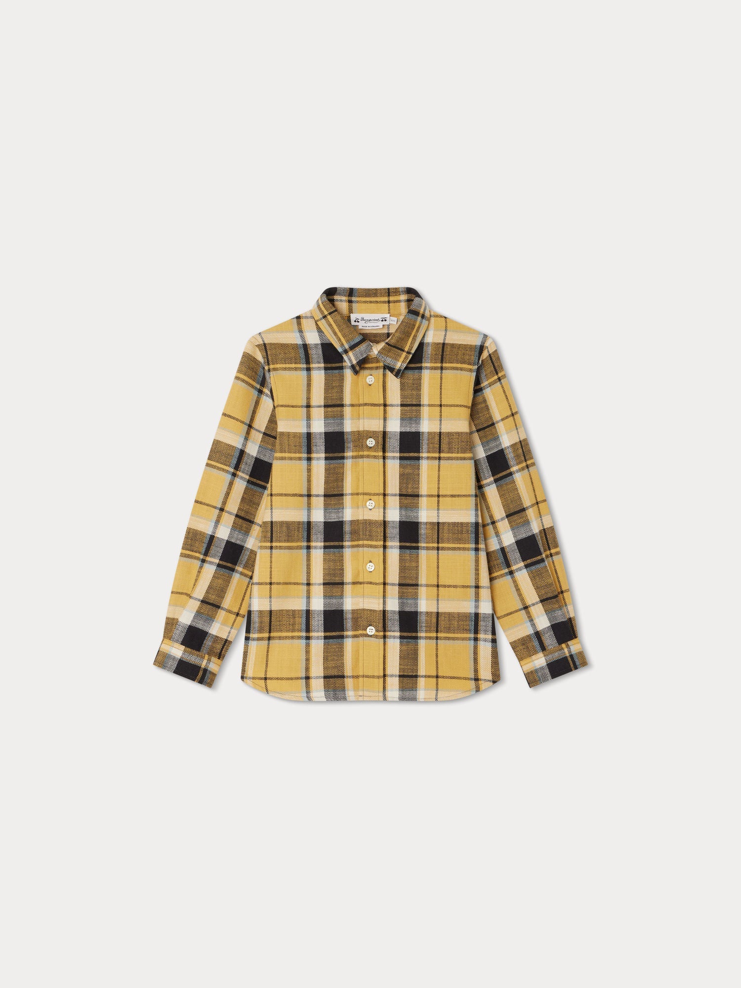 Boys Yellow Check Cotton Shirt