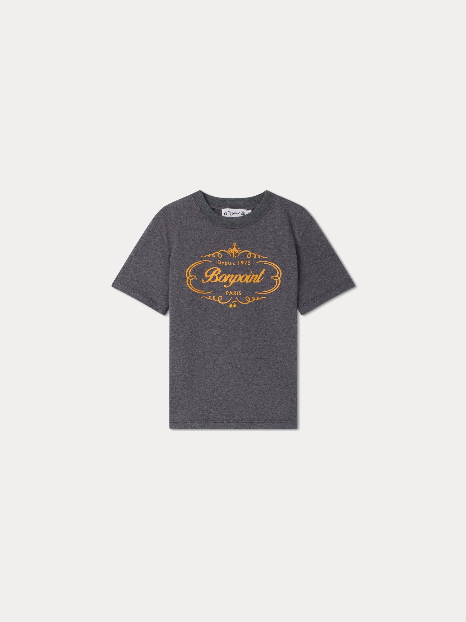 Boys Grey Logo Cotton T-Shirt