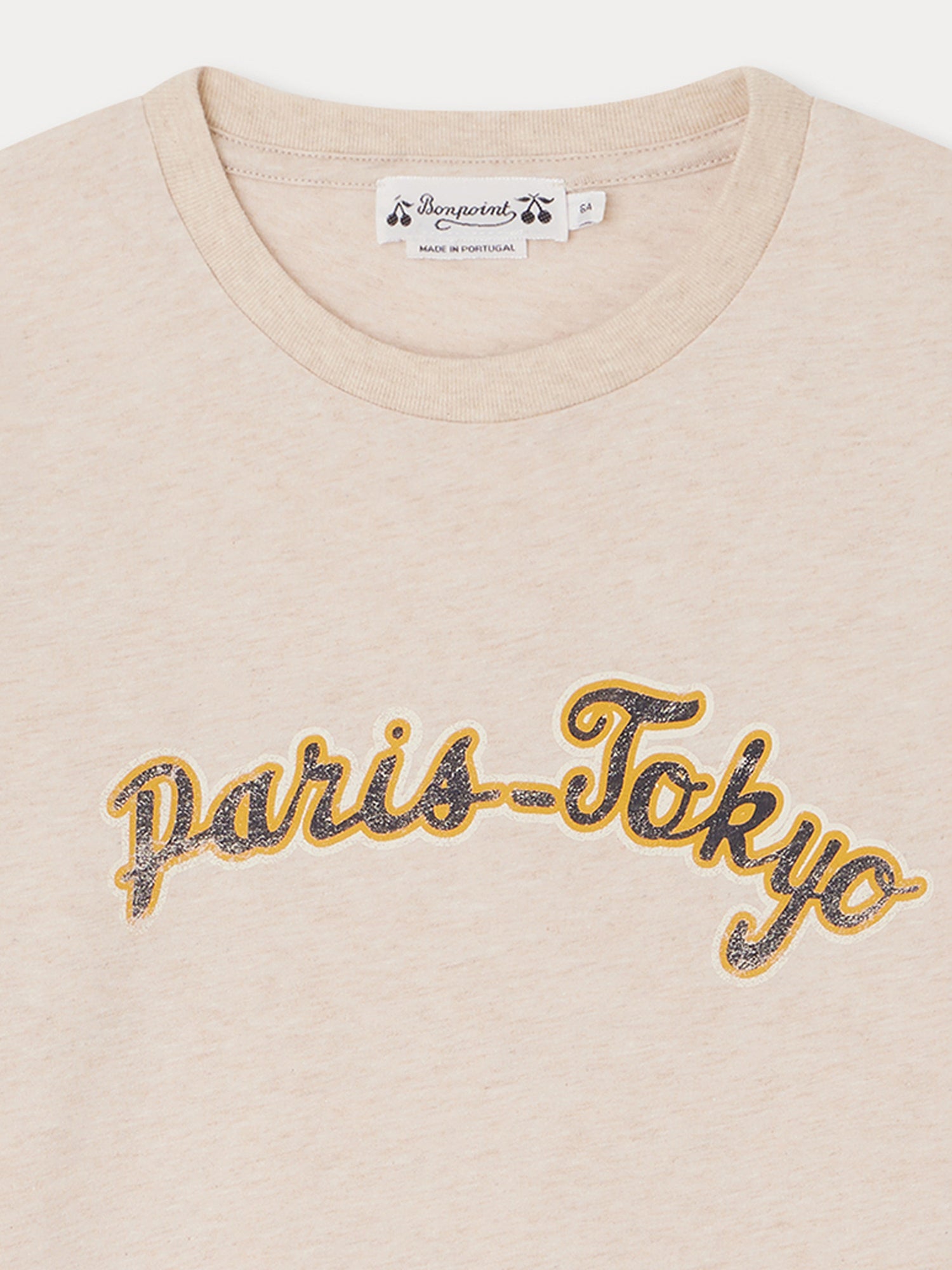 Boys Beige Logo Cotton T-Shirt