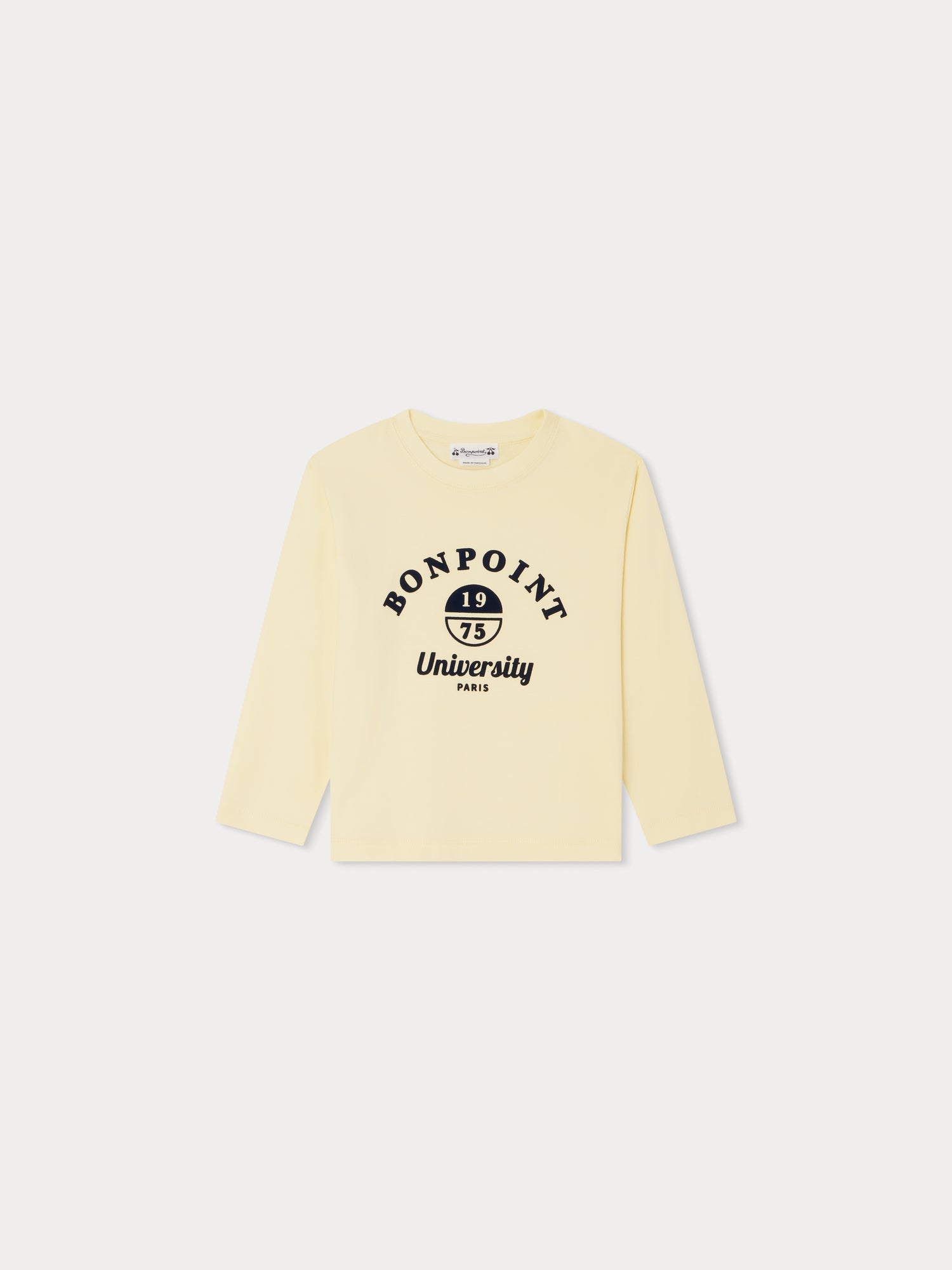 Boys Light Yellow Logo Cotton T-Shirt