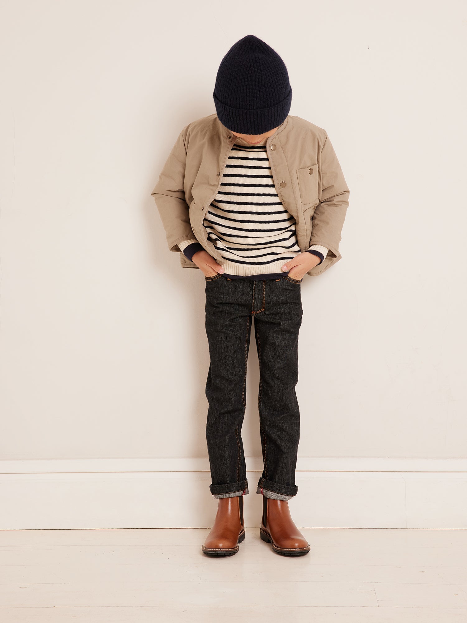 Boys & Girls Black Denim Trousers