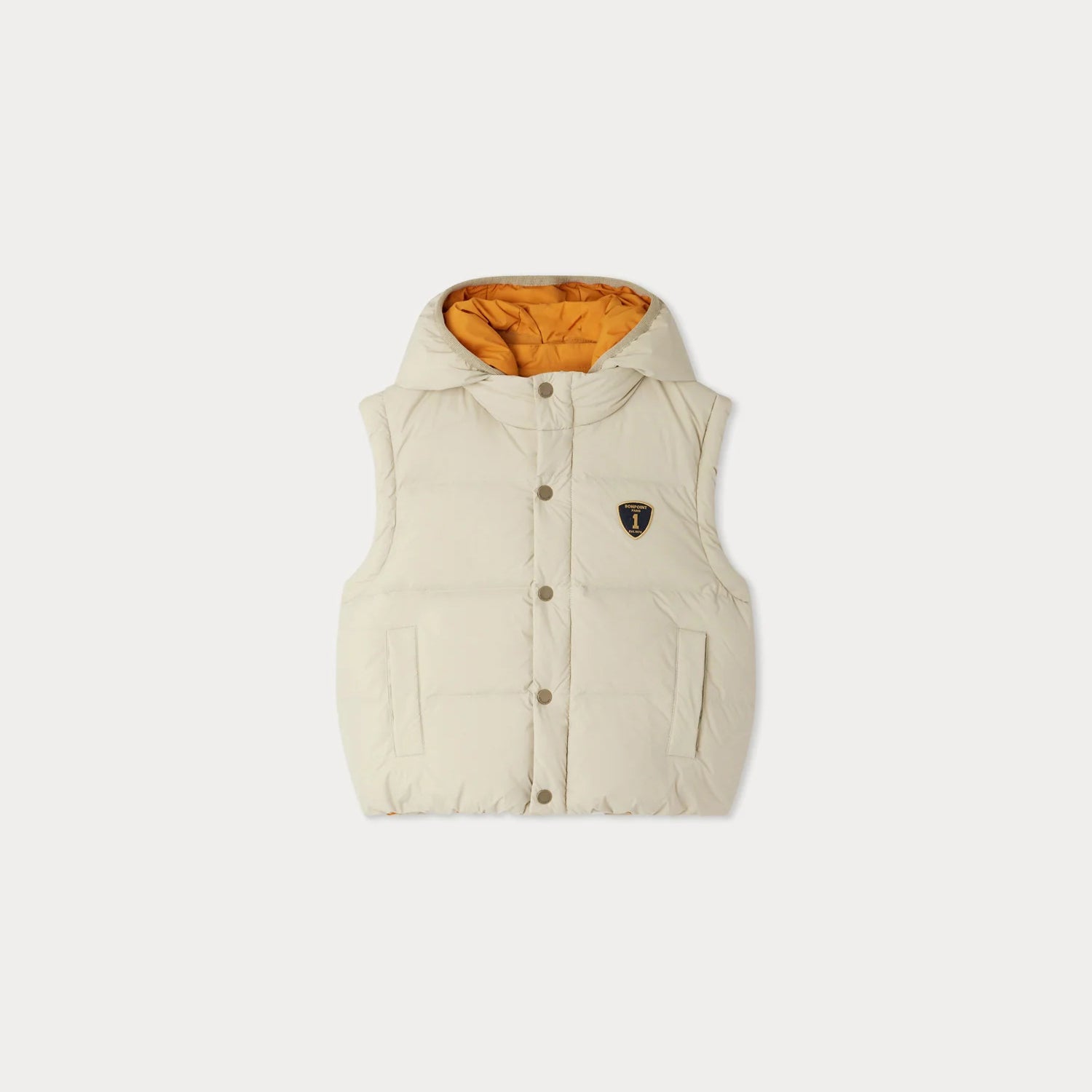 Boys Beige Padded Gilet