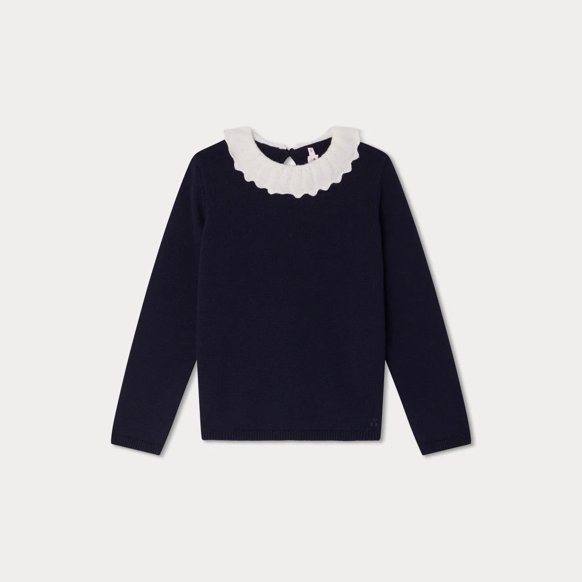 Girls Navy Wool Sweater