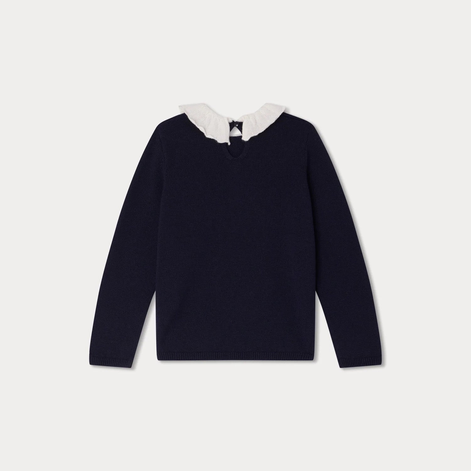 Girls Navy Wool Sweater