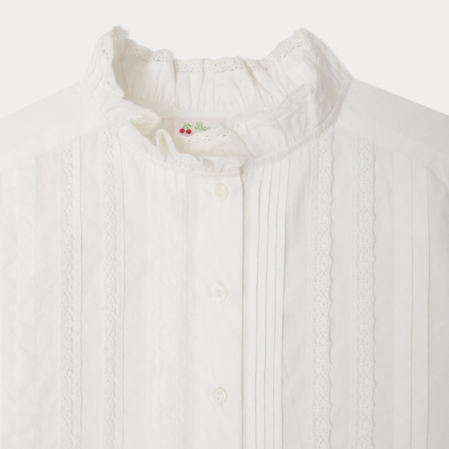 Girls White Cotton Shirt