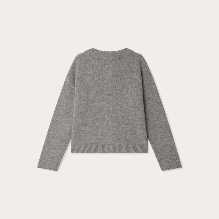Girls Grey Cashmere Cardigan