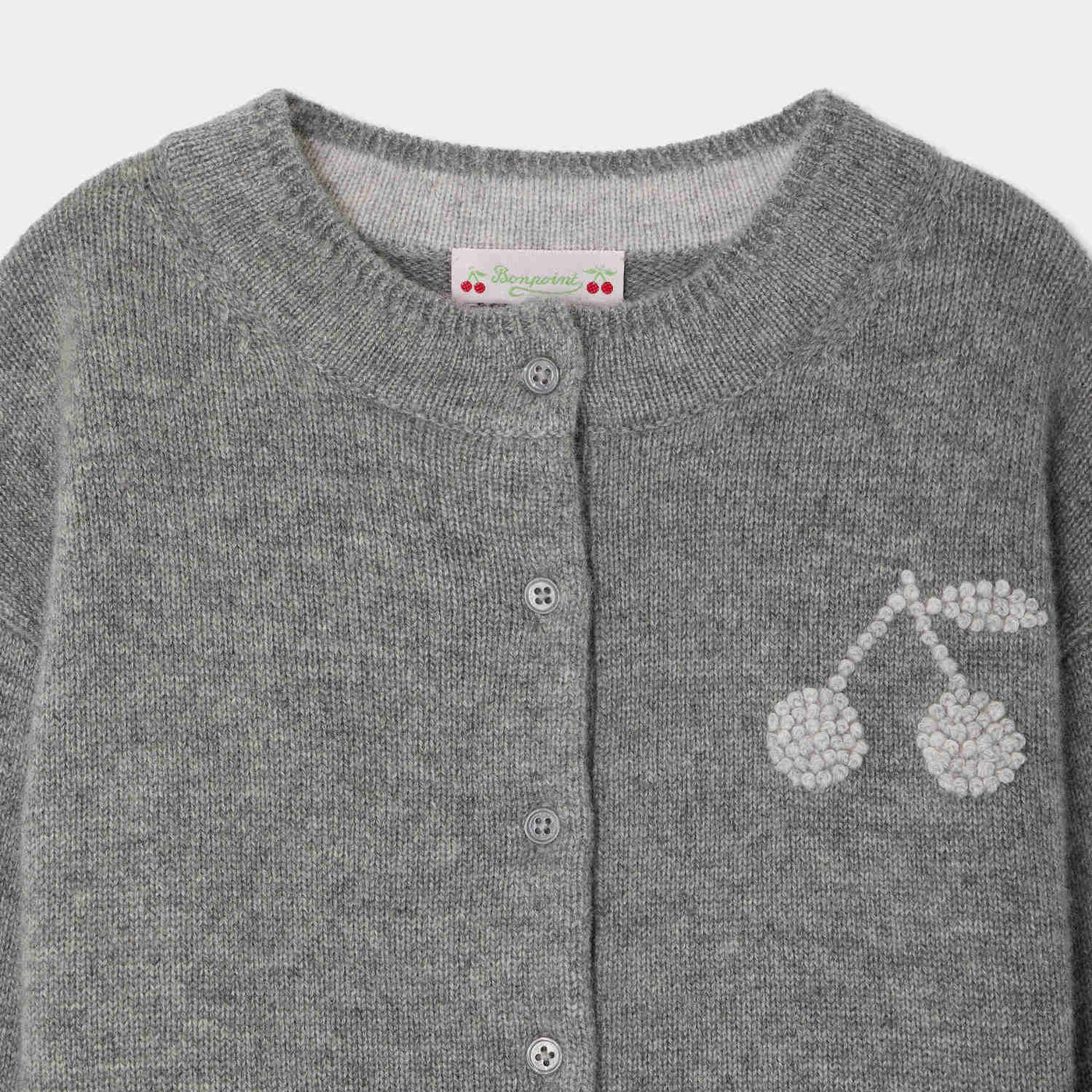 Girls Grey Cashmere Cardigan