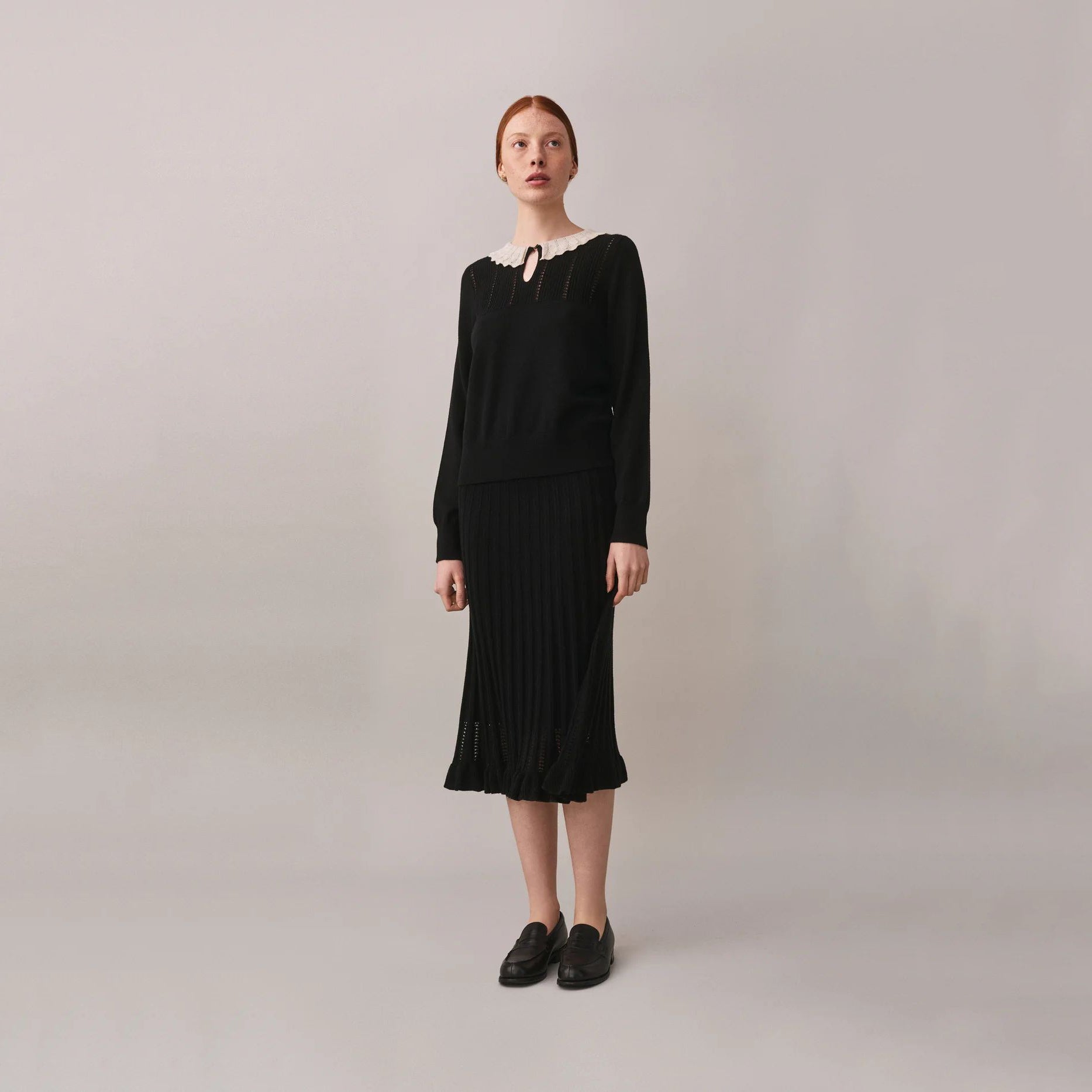 Women Black Wool Sweater