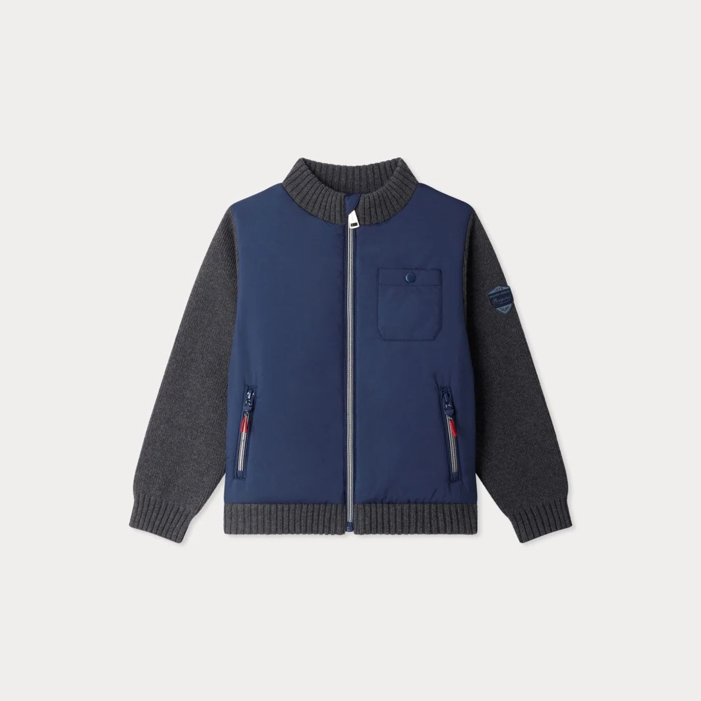 Boys Navy Zip-Up Jacket