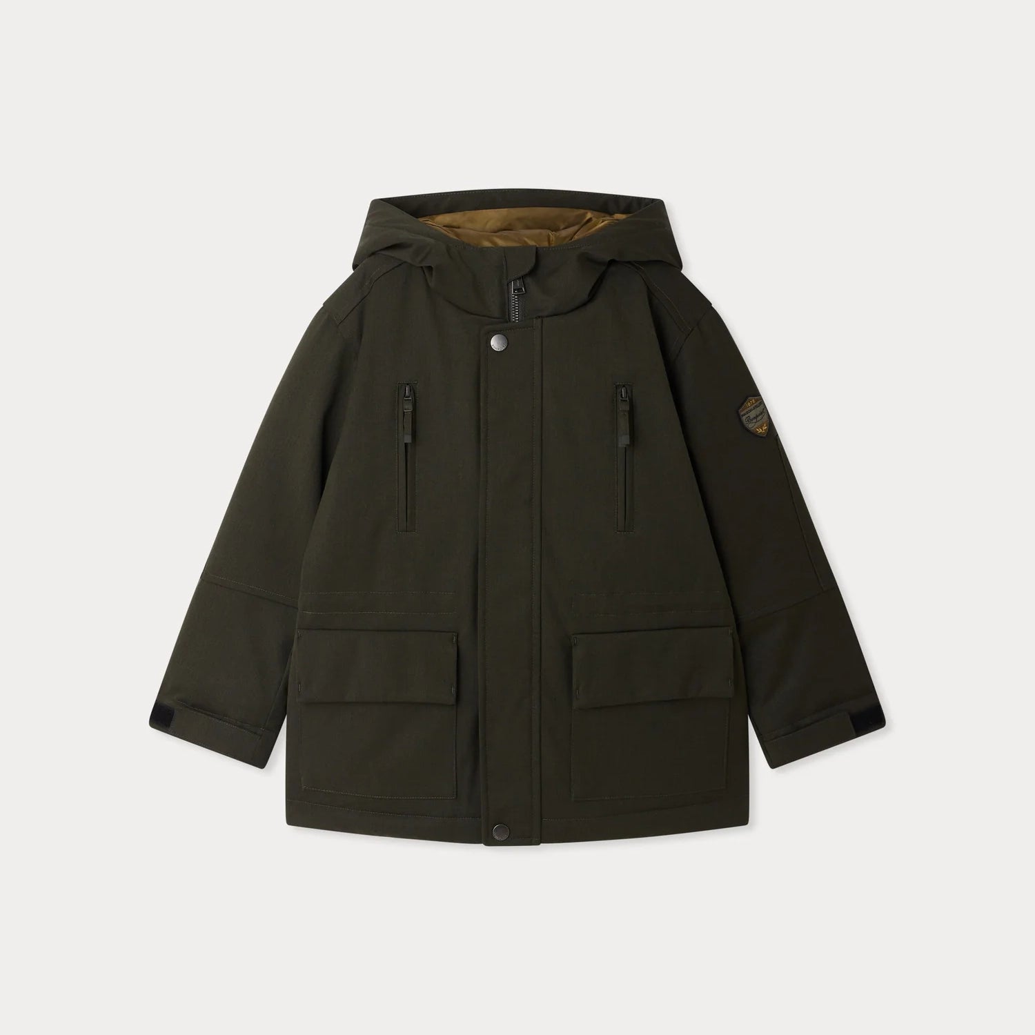 Boys Khaki Padded Down Coat