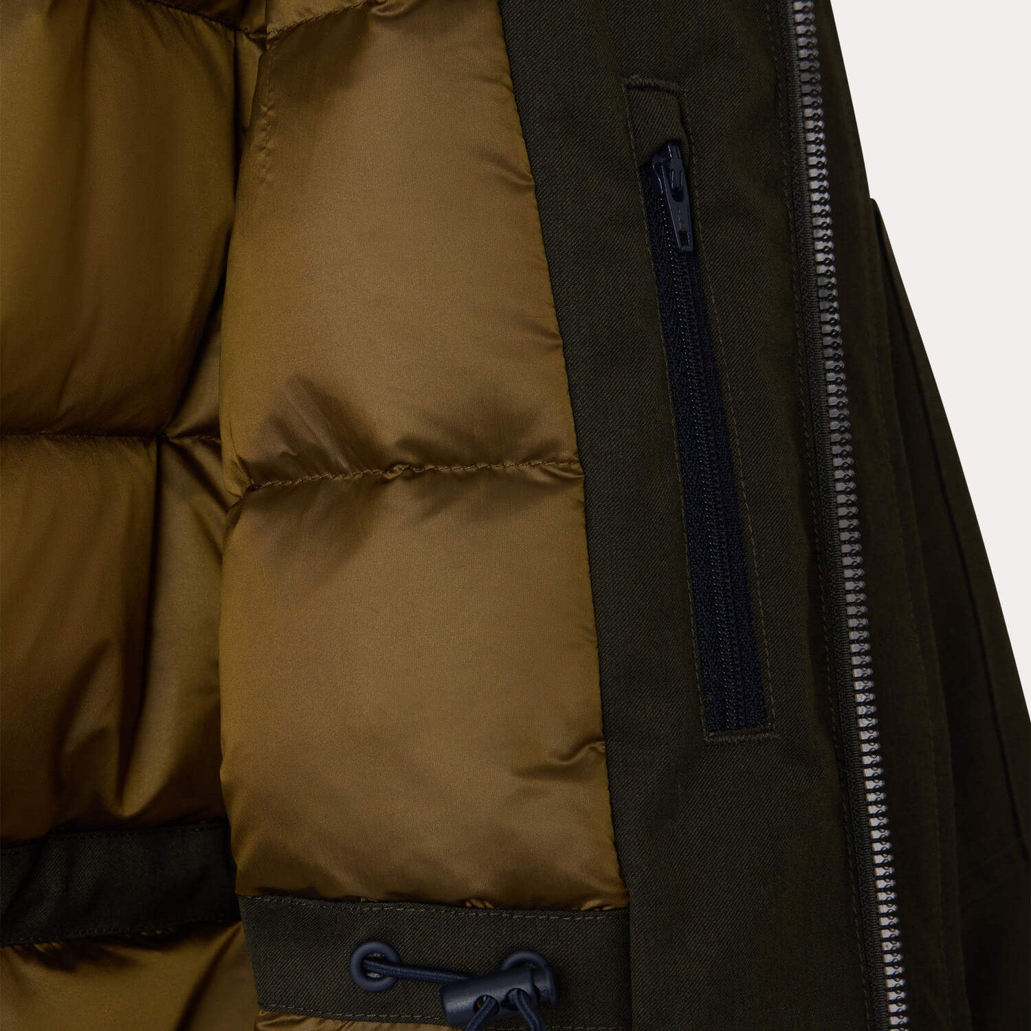 Boys Khaki Padded Down Coat