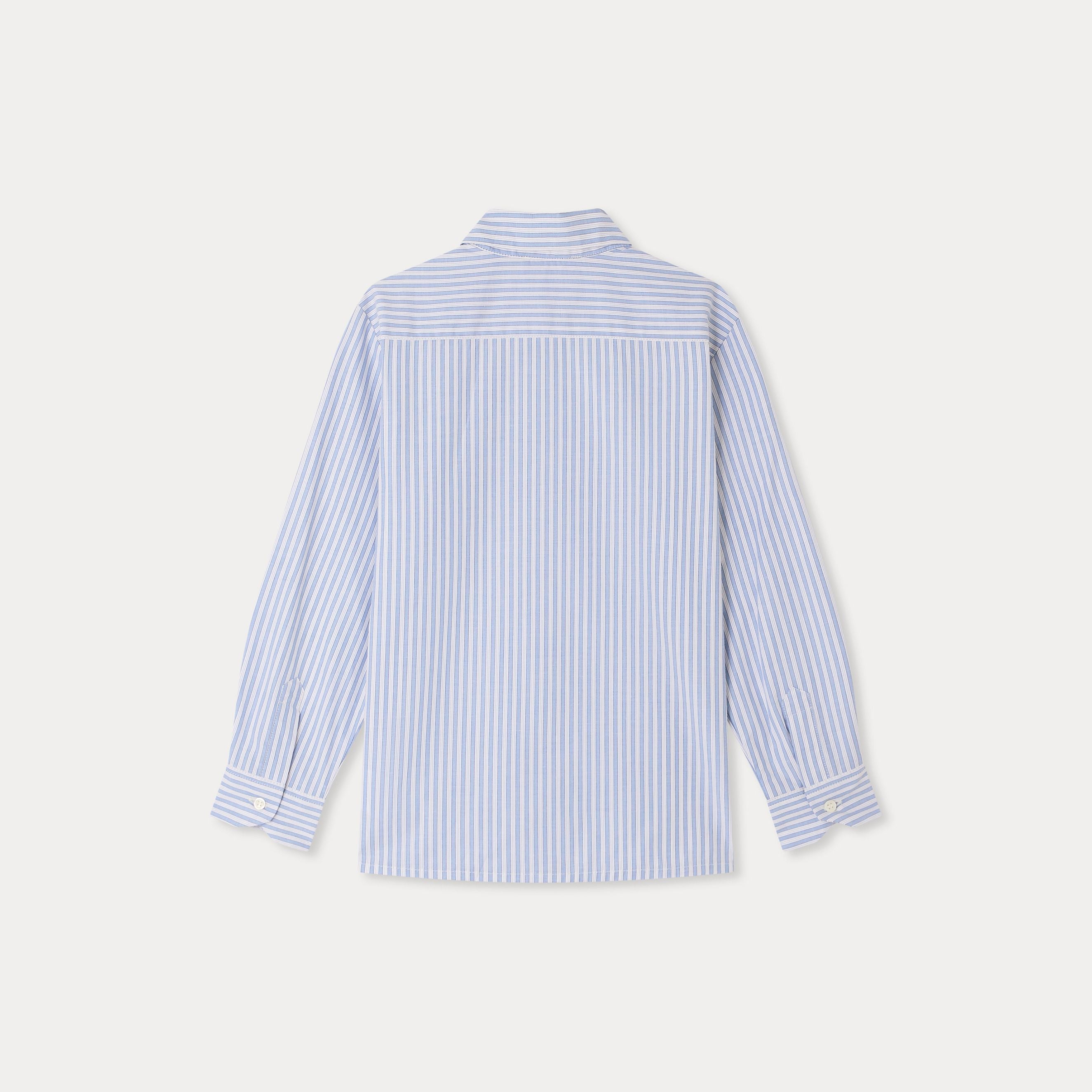 Boys Blue Stripes Cotton Shirt