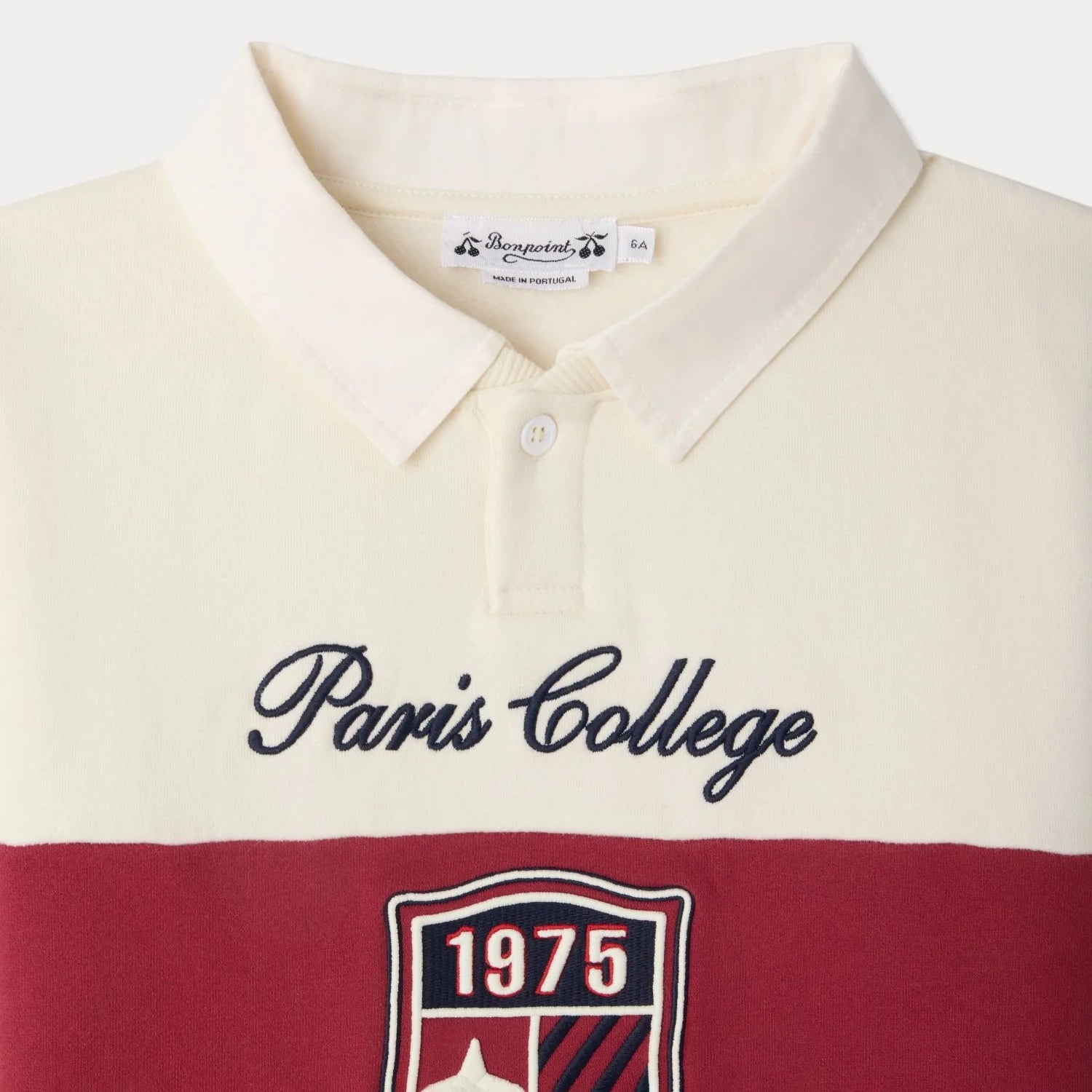 Boys White Embroidered Cotton Sweatshirt