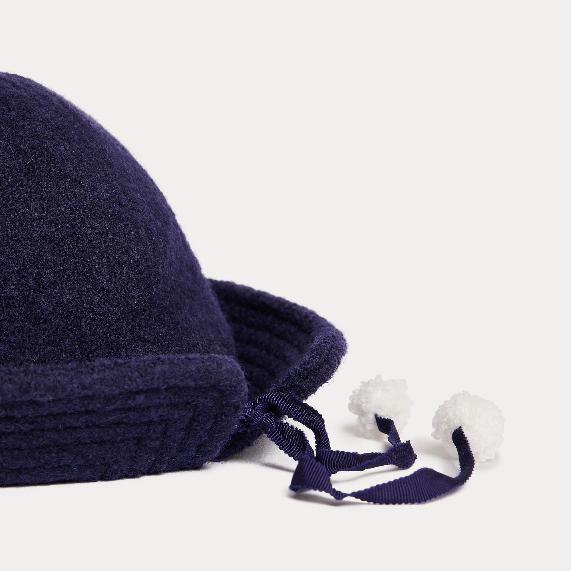 Girls Navy Wool Hat